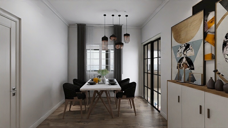 166****6041QOvt-龙创悦府130.00㎡4、7号楼E户型3室2厅1卫1厨-装修设计方案