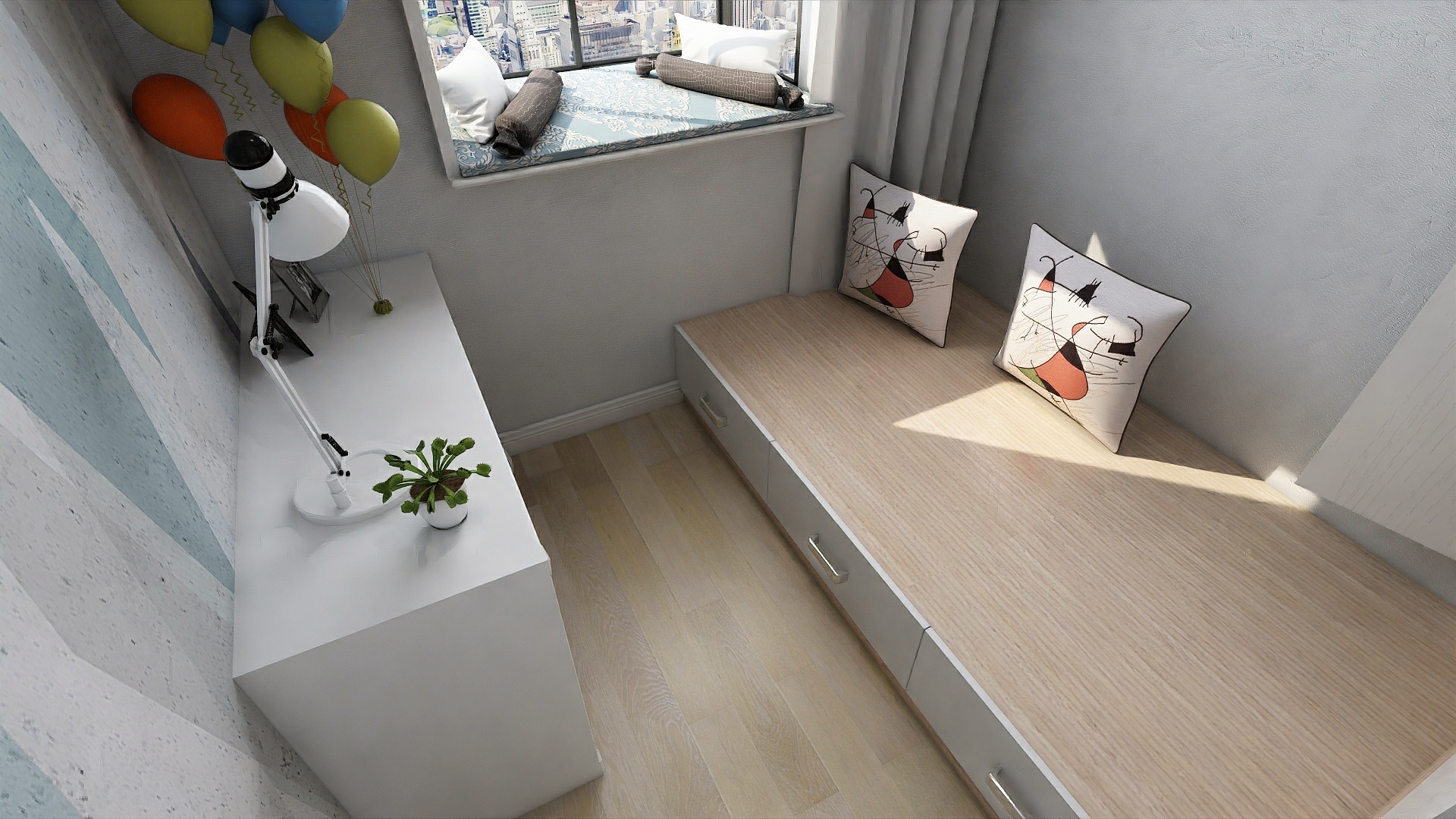 壹兴装饰-阳光花园儿童房-装修设计方案