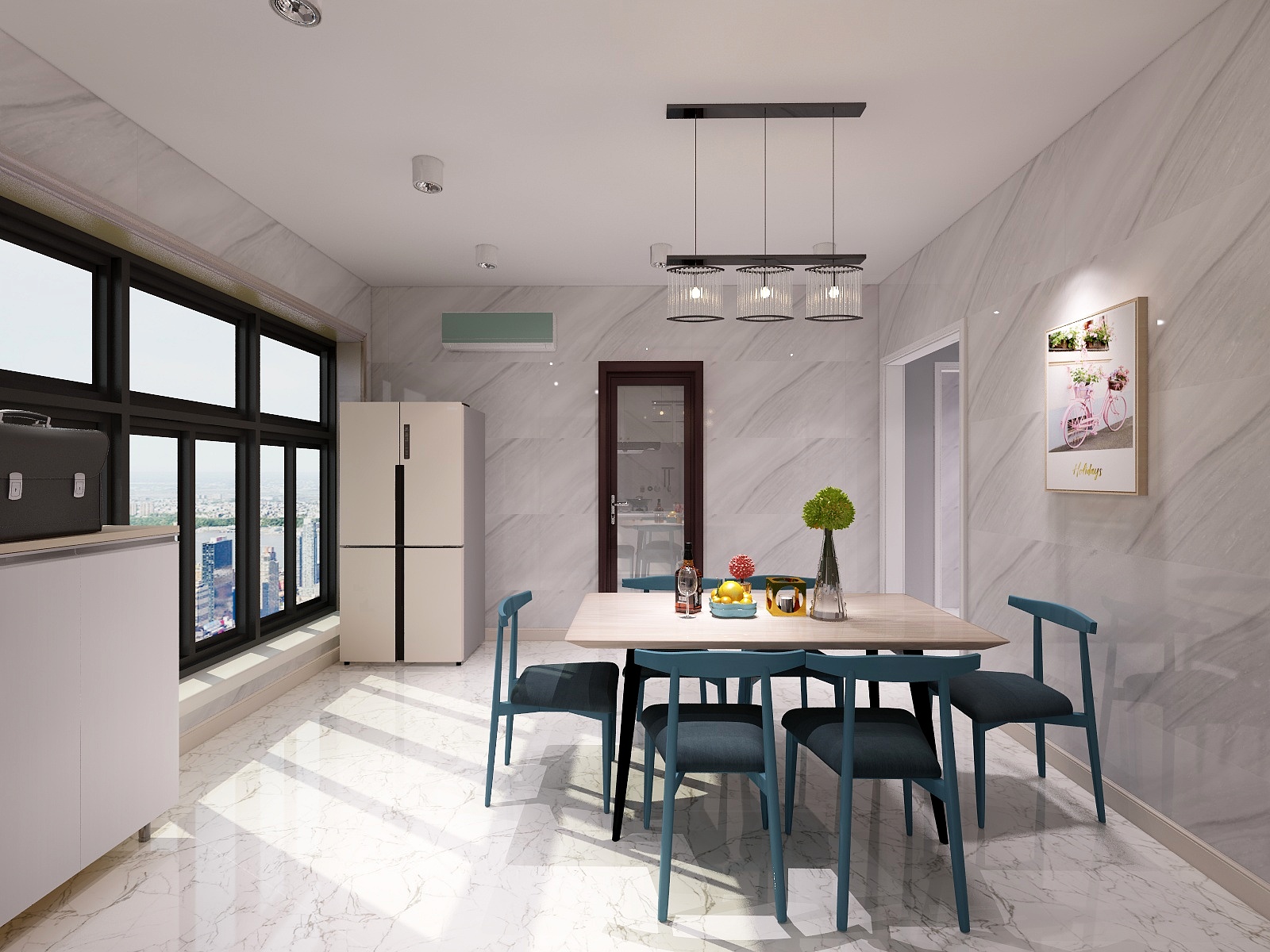 刘安明-141方混搭三居装修效果图