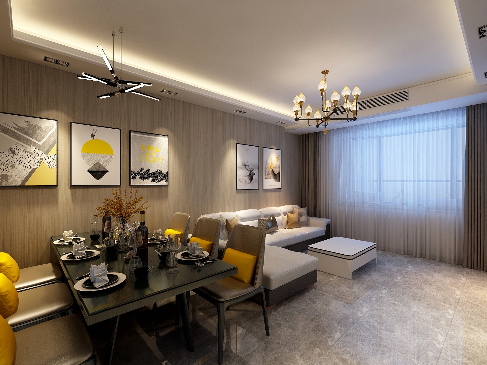 胡笑笑FOac-宏元国际后现代-装修设计方案