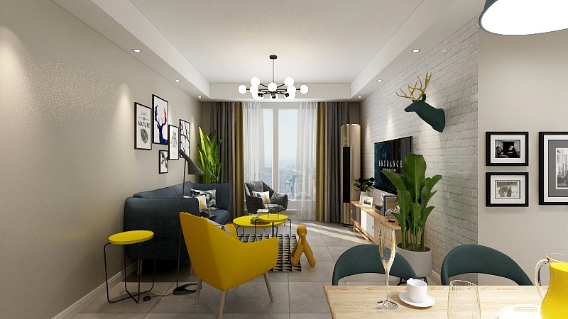 C设计师陈工-滨江・四季花城C单卫双阳台-户型-装修设计方案