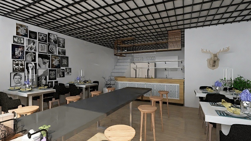 陈强青-天虹餐厅户型图-装修设计方案