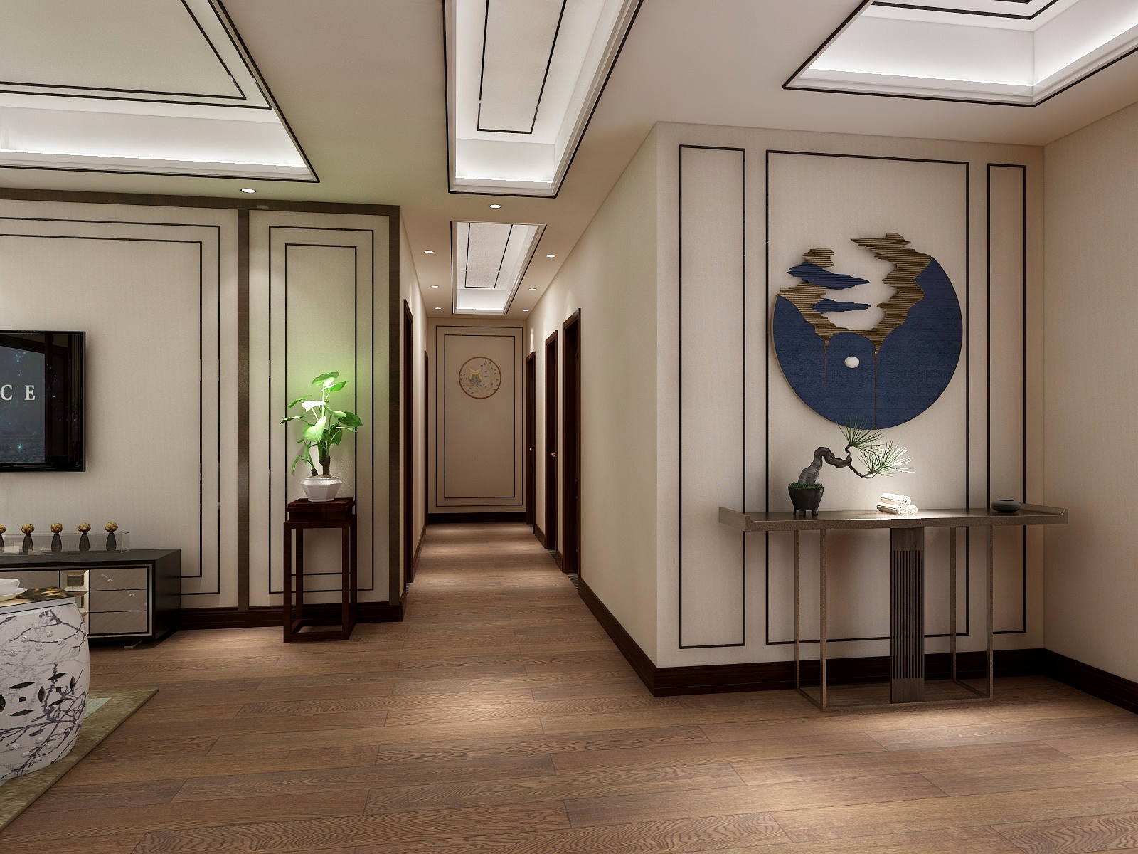 恒发设计梅-华润二十四城150.00㎡洋房C2户型4室4厅2卫1厨-副本-装修设计方案