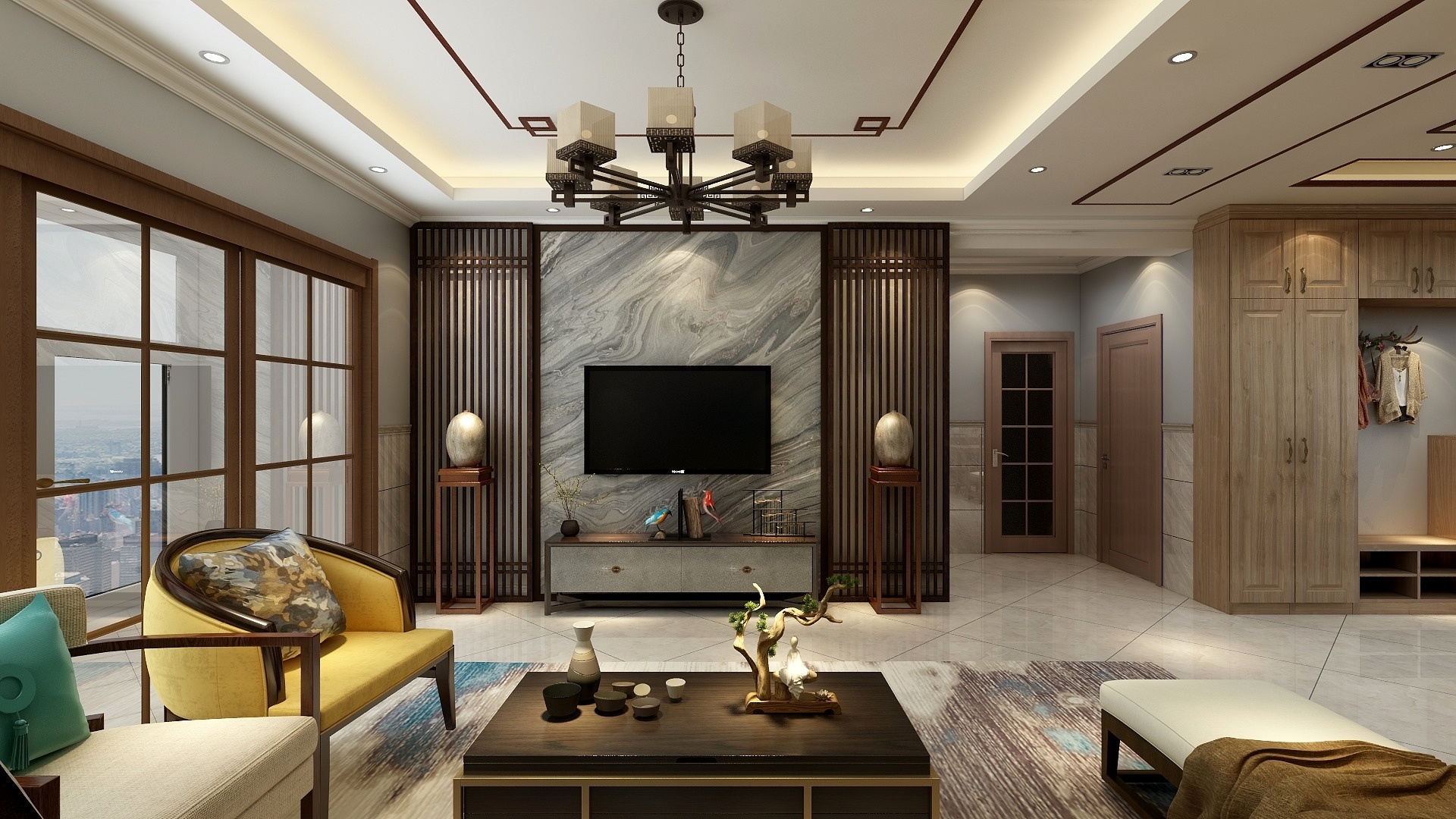 初见青山-黄总自建房（中式）-装修设计方案