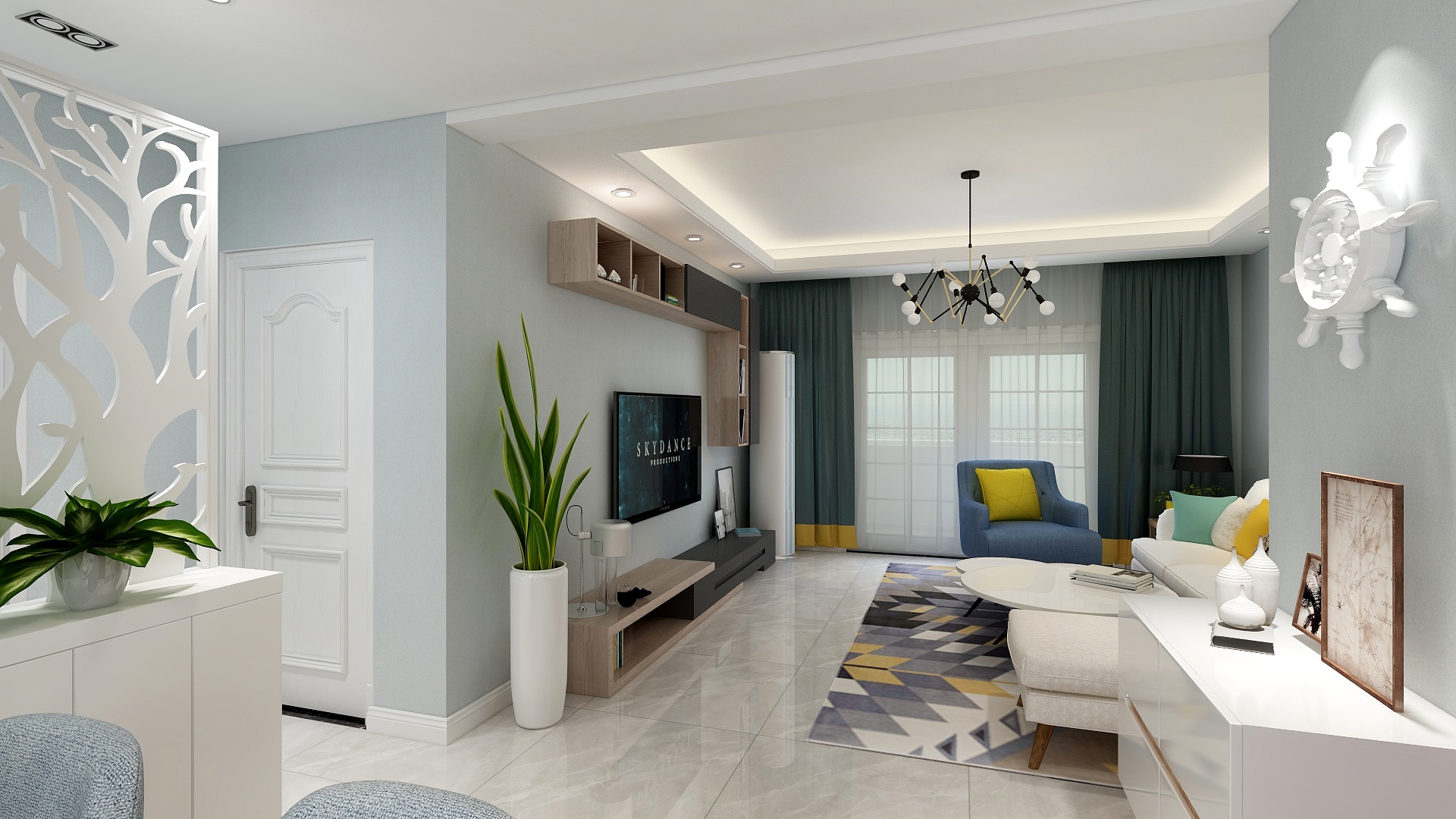 BoBo设计v-阳光小区效果图-装修设计方案