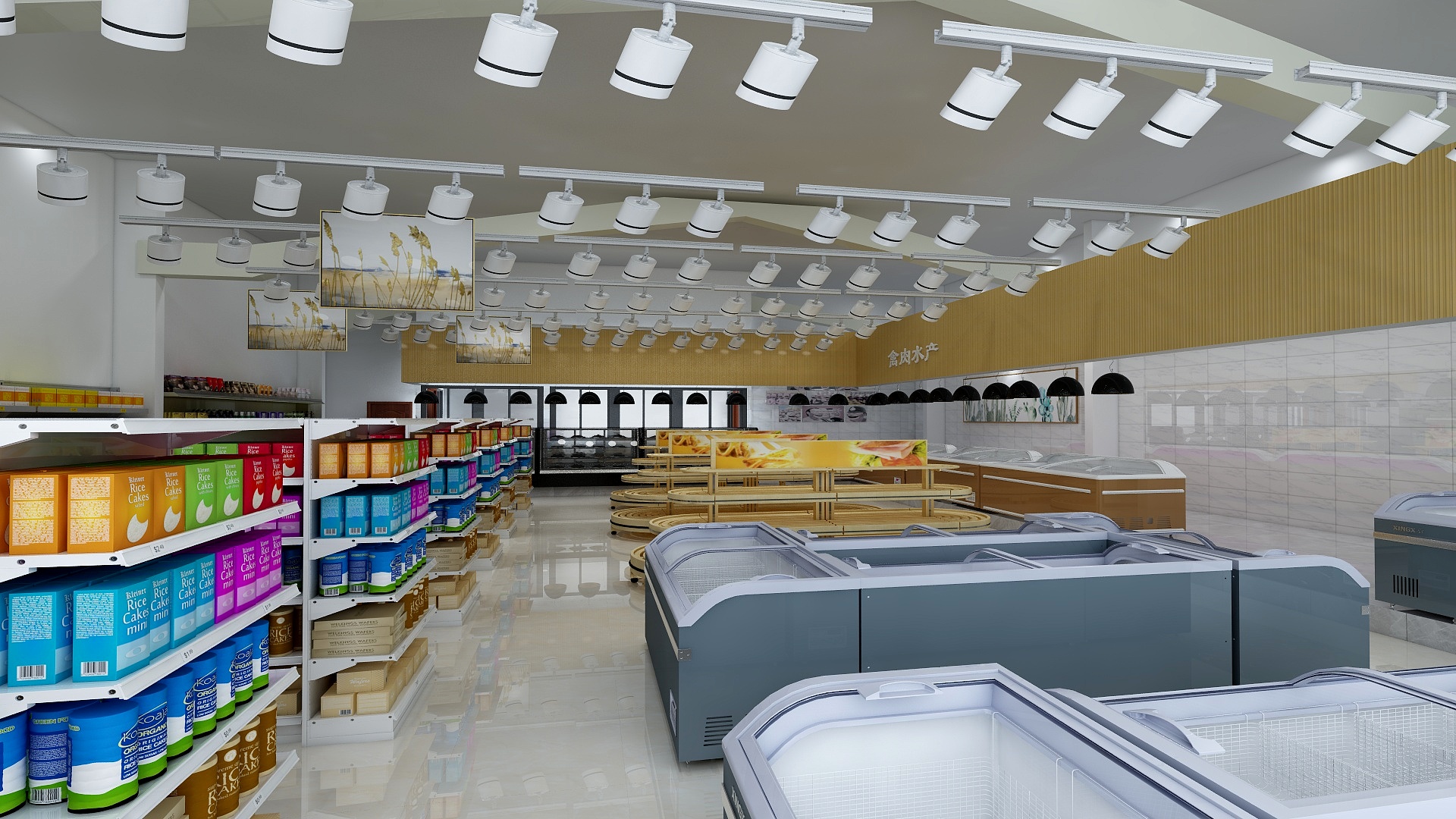 核潜艇868-干休所超市平面图3.511效果用-装修设计方案