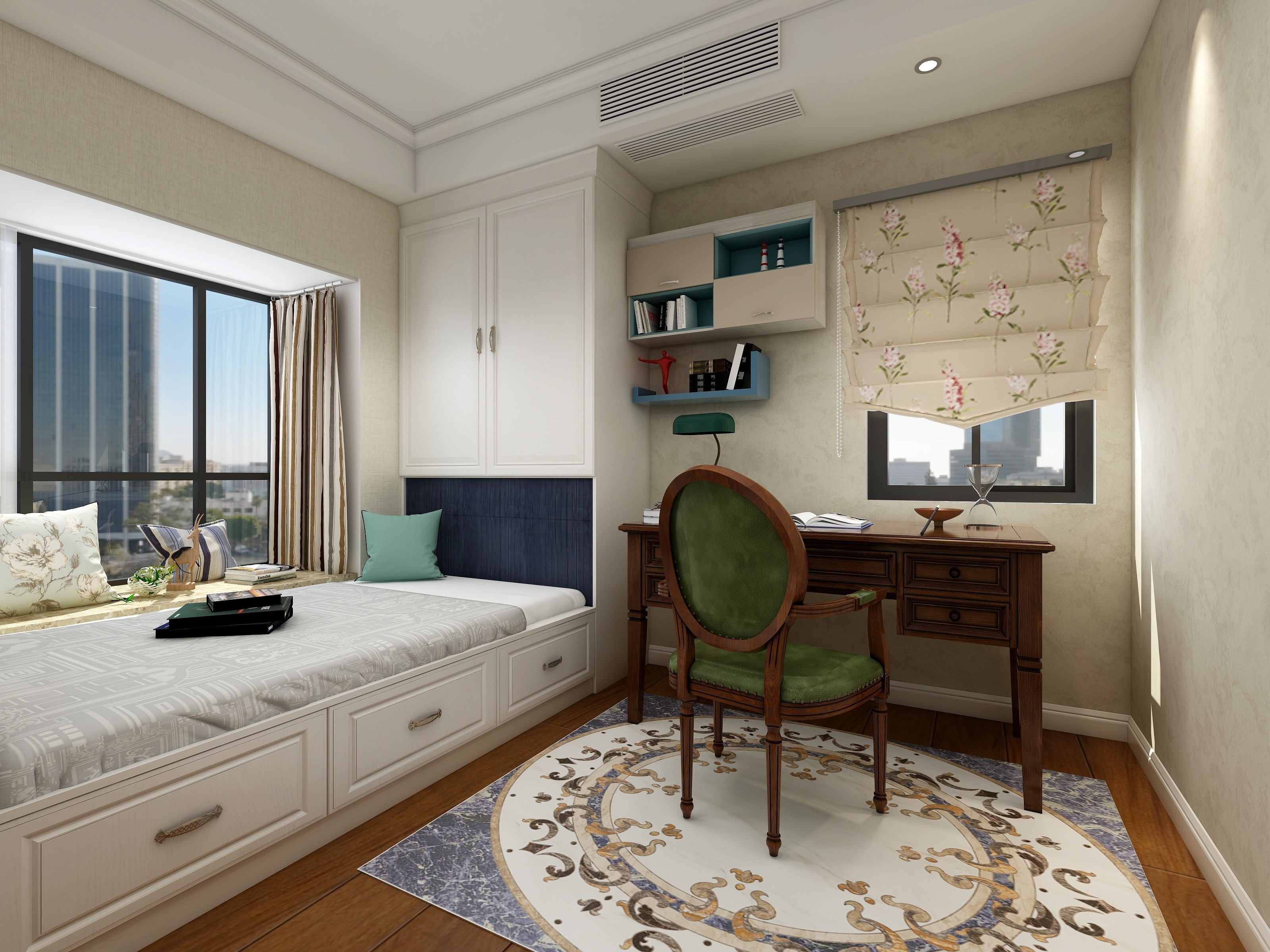 王瑛-怀旧是一种情绪一层客卧装修效果图第3张