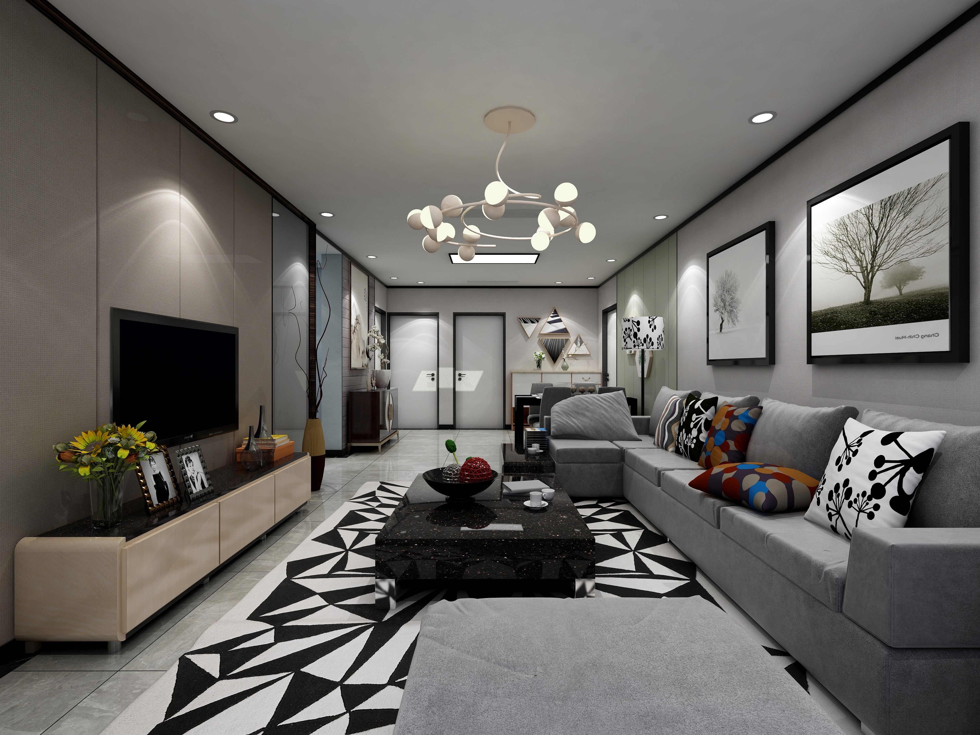 爱空间整装-早安北京87.70㎡二期B3户型2室2厅1卫1厨-副本-装修设计方案