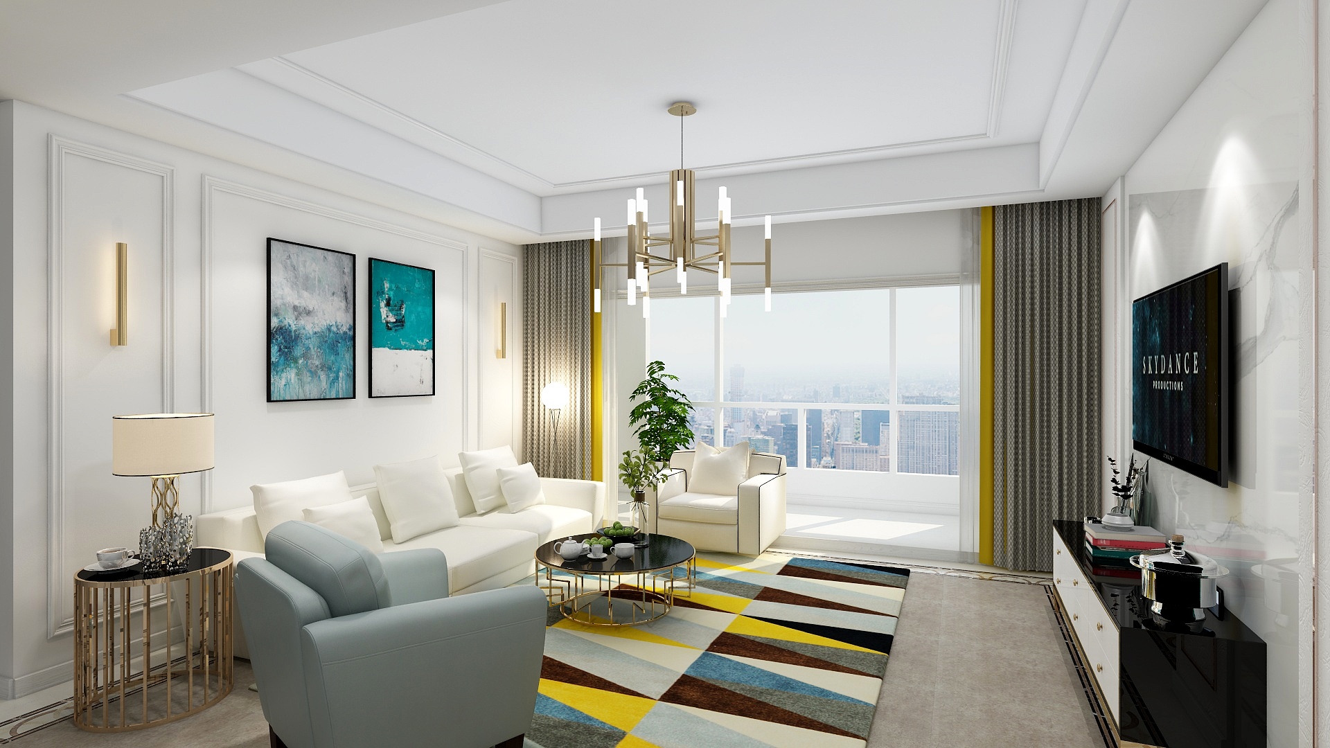 大大幸福-碧桂园翡翠华府客餐厅-副本-装修设计方案