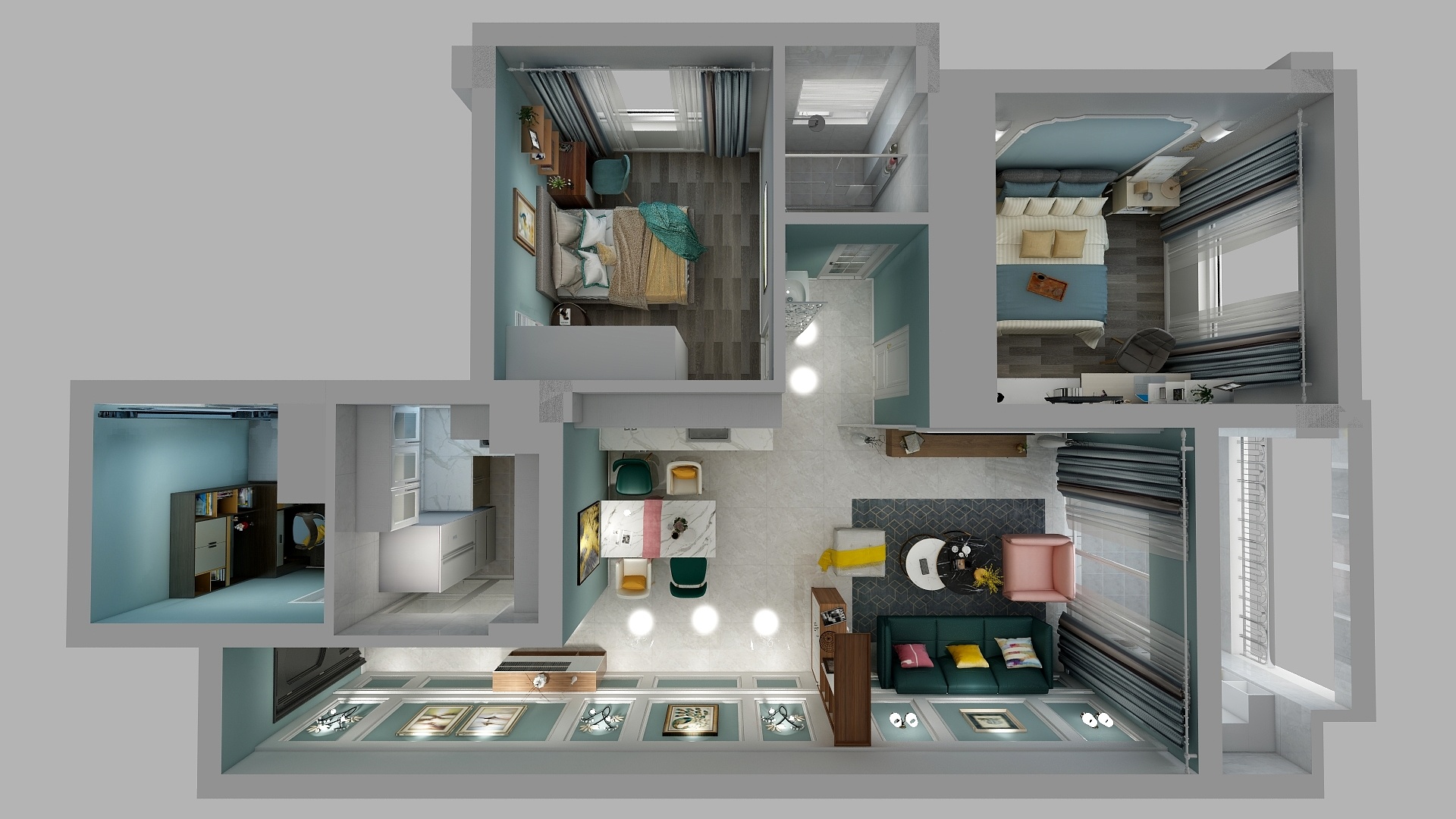 戴工007-龙华观澜阳基·御龙山1A22C岳女士雅居装饰效果图-副本-装修设计方案