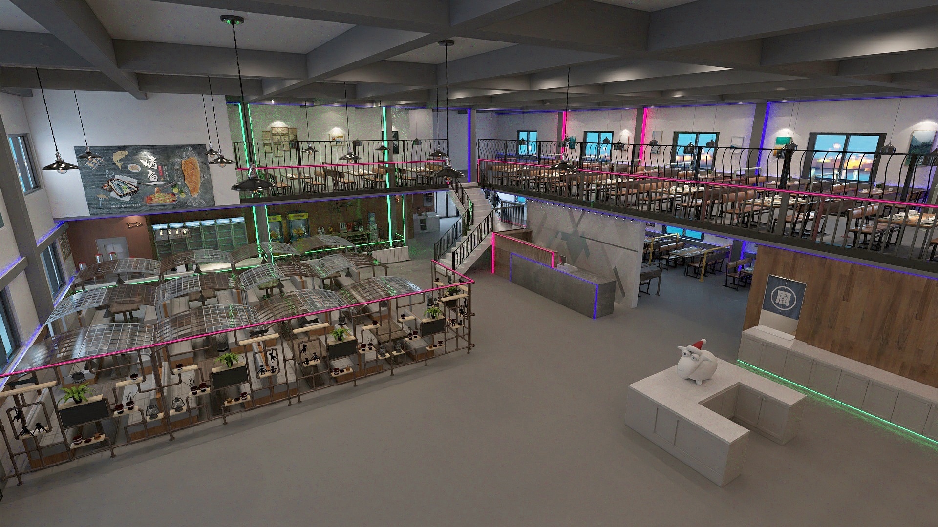 RingRAW-【Pro】蓝枫旗下烧烤城-装修设计方案