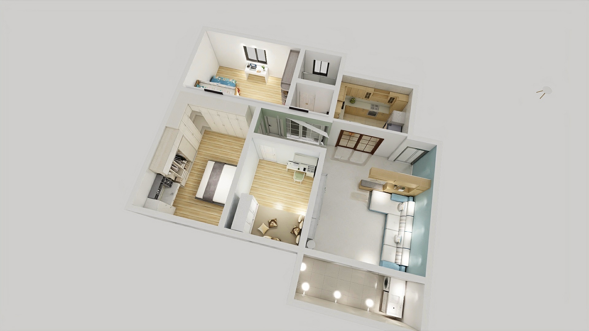 Nin白先生-苗店社区-北欧-副本-副本-装修设计方案