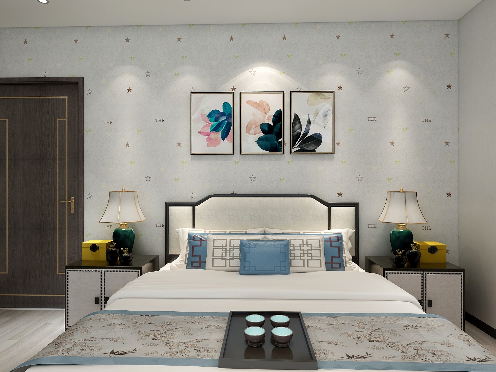 西安红创-250㎡新中式七居二层儿童房装修效果图第2张