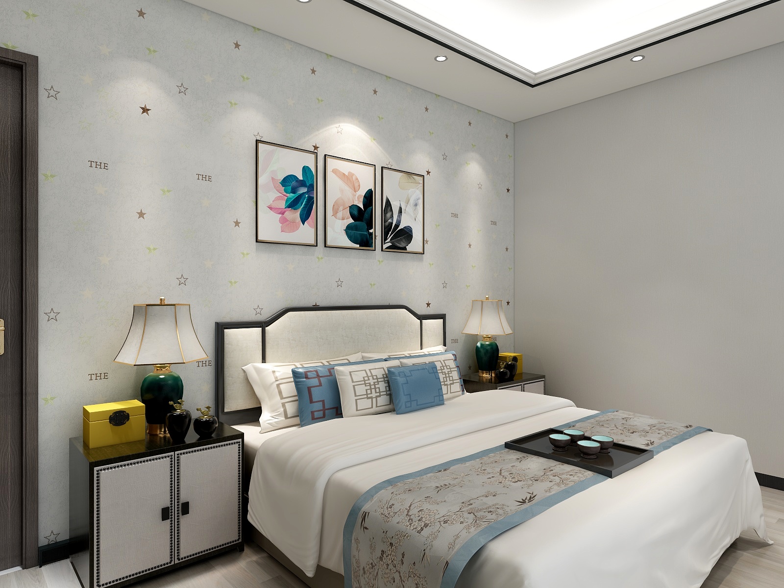 西安红创-250㎡新中式七居二层儿童房装修效果图第1张