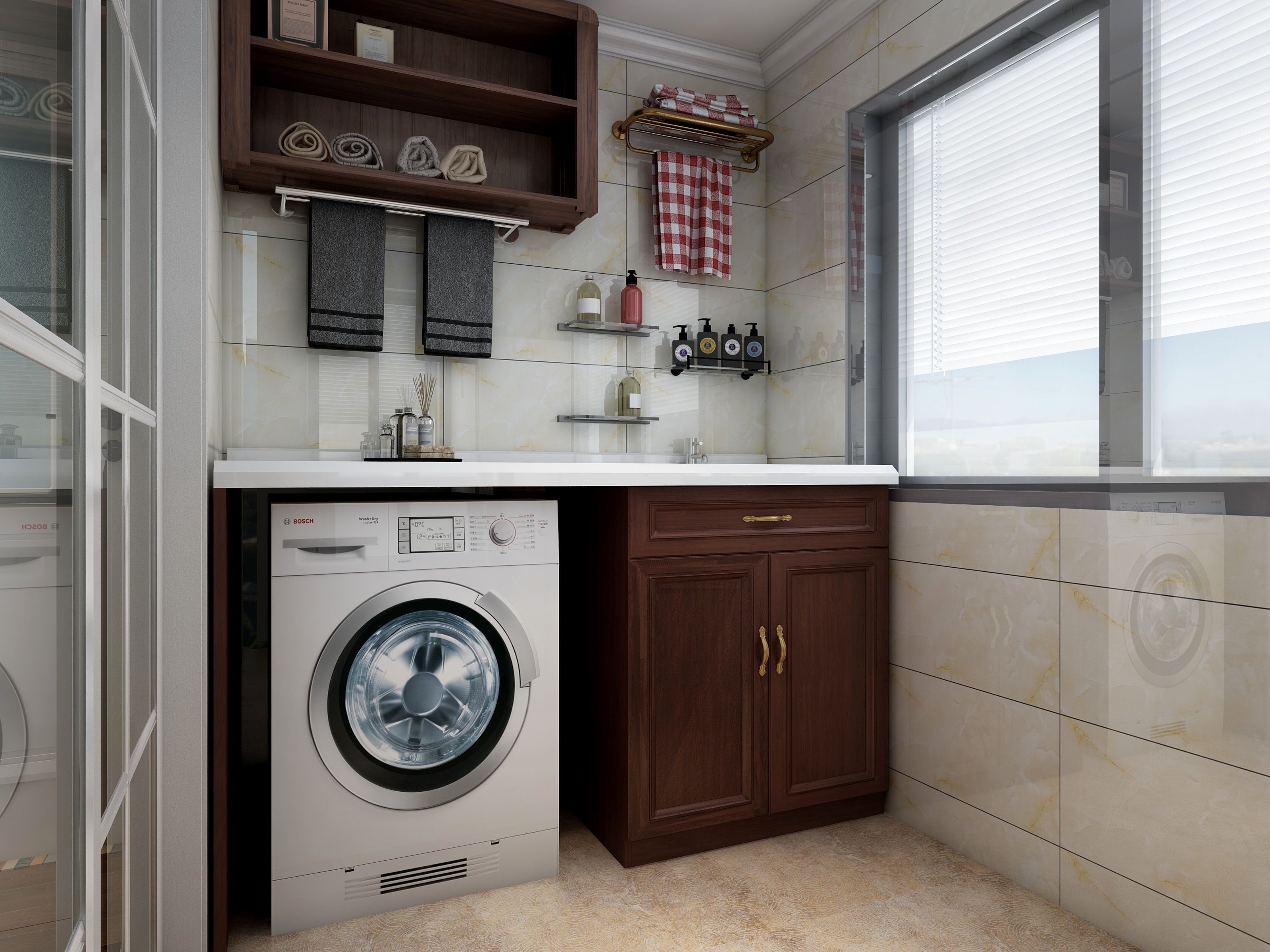 王瑛-怀旧是一种情绪一层洗衣房装修效果图第2张