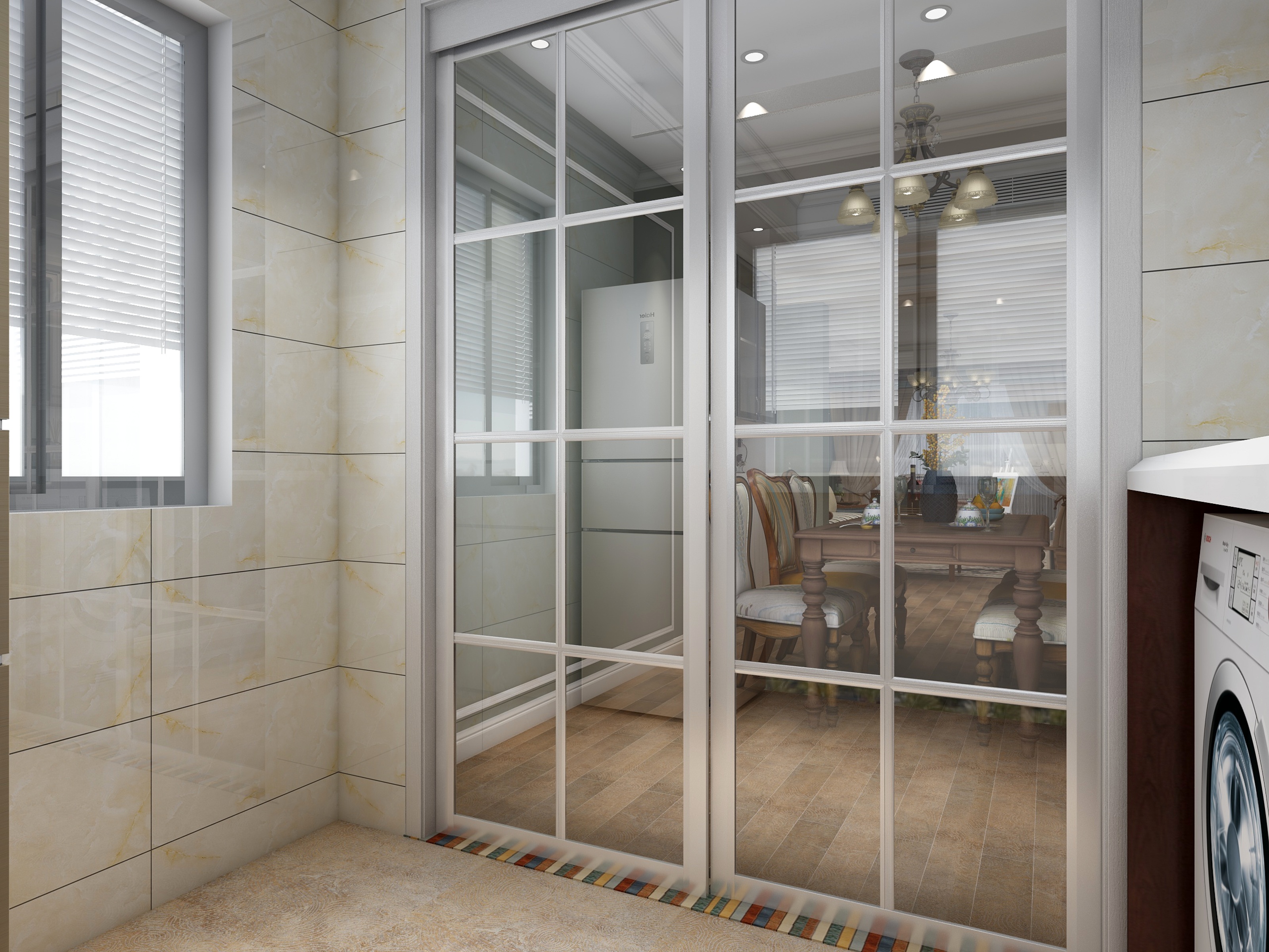 王瑛-怀旧是一种情绪一层洗衣房装修效果图第1张