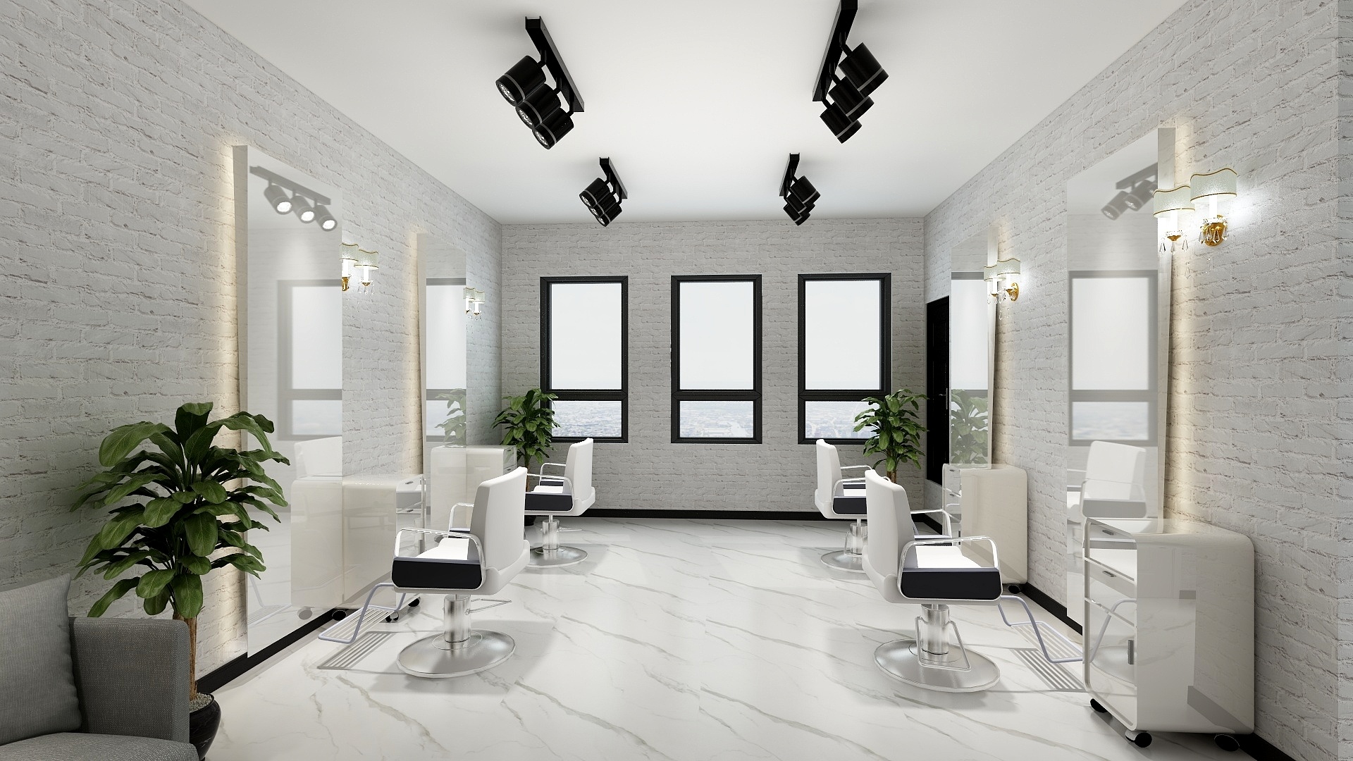 一鼎全案设计-理发店-装修设计方案