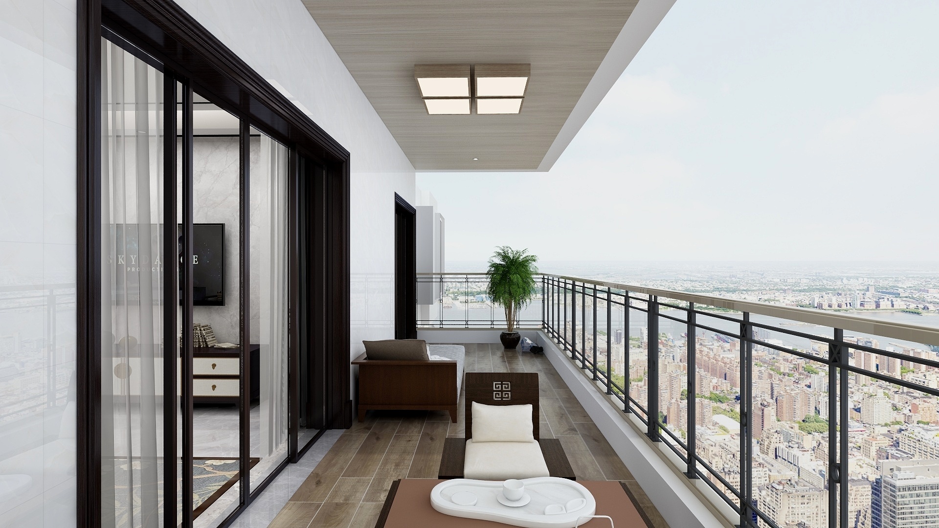 黄尚宇-140方新中式两居装修效果图