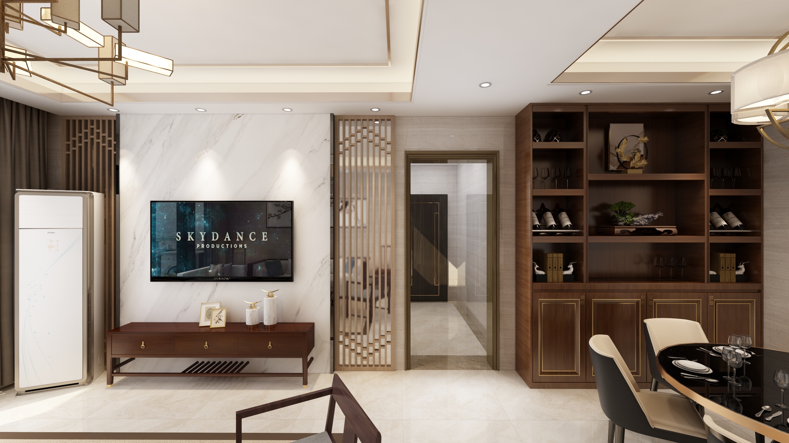 斌侑间-恒福时代城3栋2801室效现代果图-装修设计方案