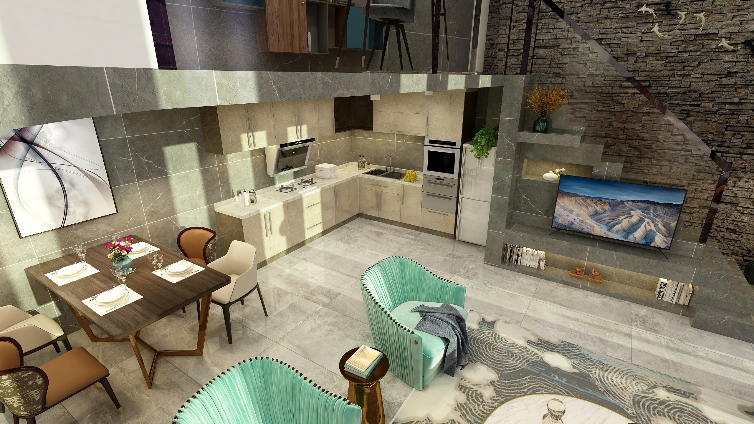 桎晌设计-新中式跃层设计-装修设计方案