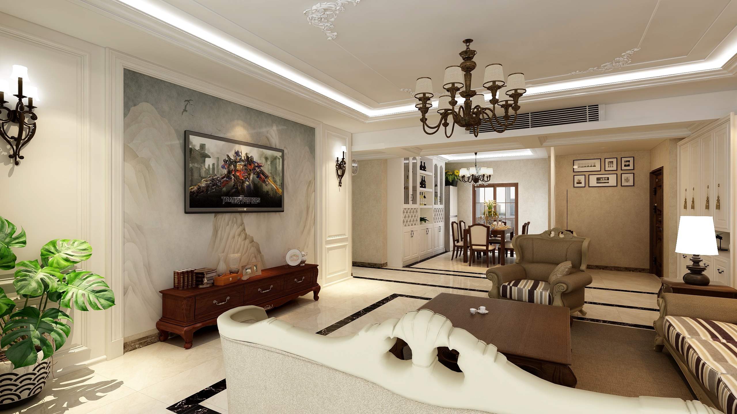 正壹装饰-鸿润城168.13㎡16813户型3室3厅2卫1厨-副本-装修设计方案