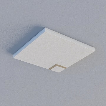 327*327 (P)高伸方板(转角）-拉伸滚涂 摩尔（转角）-平面3D模型