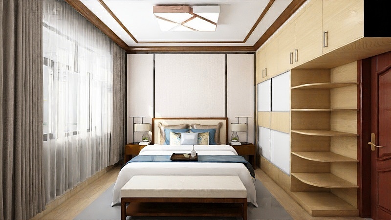 大刚54-两室一厅新中式-装修设计方案