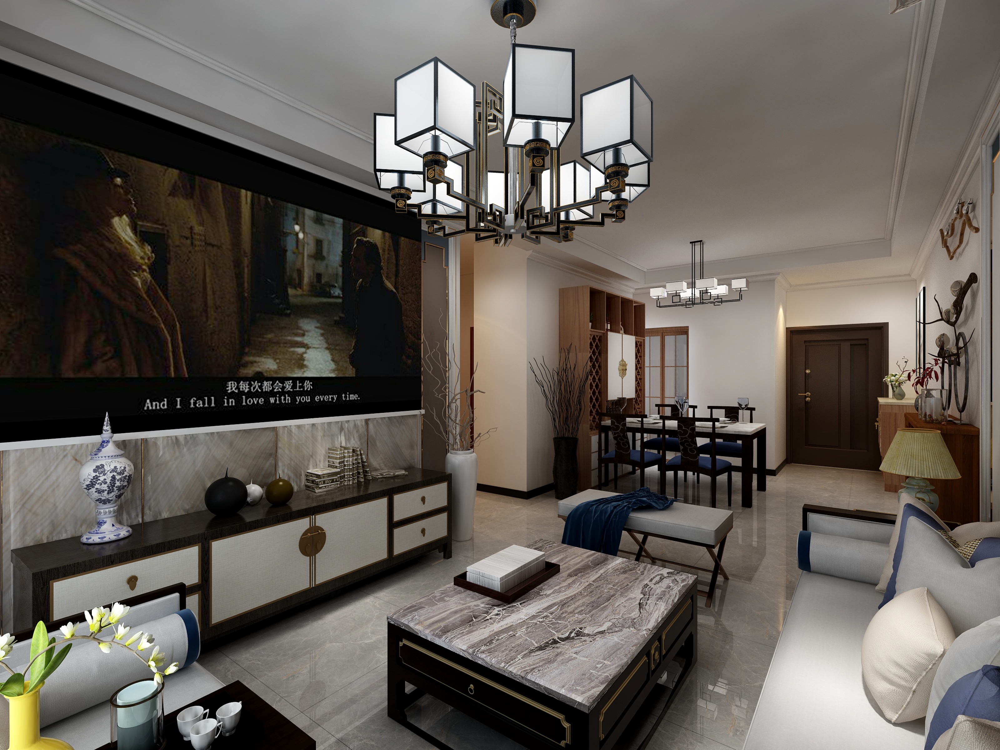 仪家人老许-高庐御品江城94.8新中式-装修设计方案