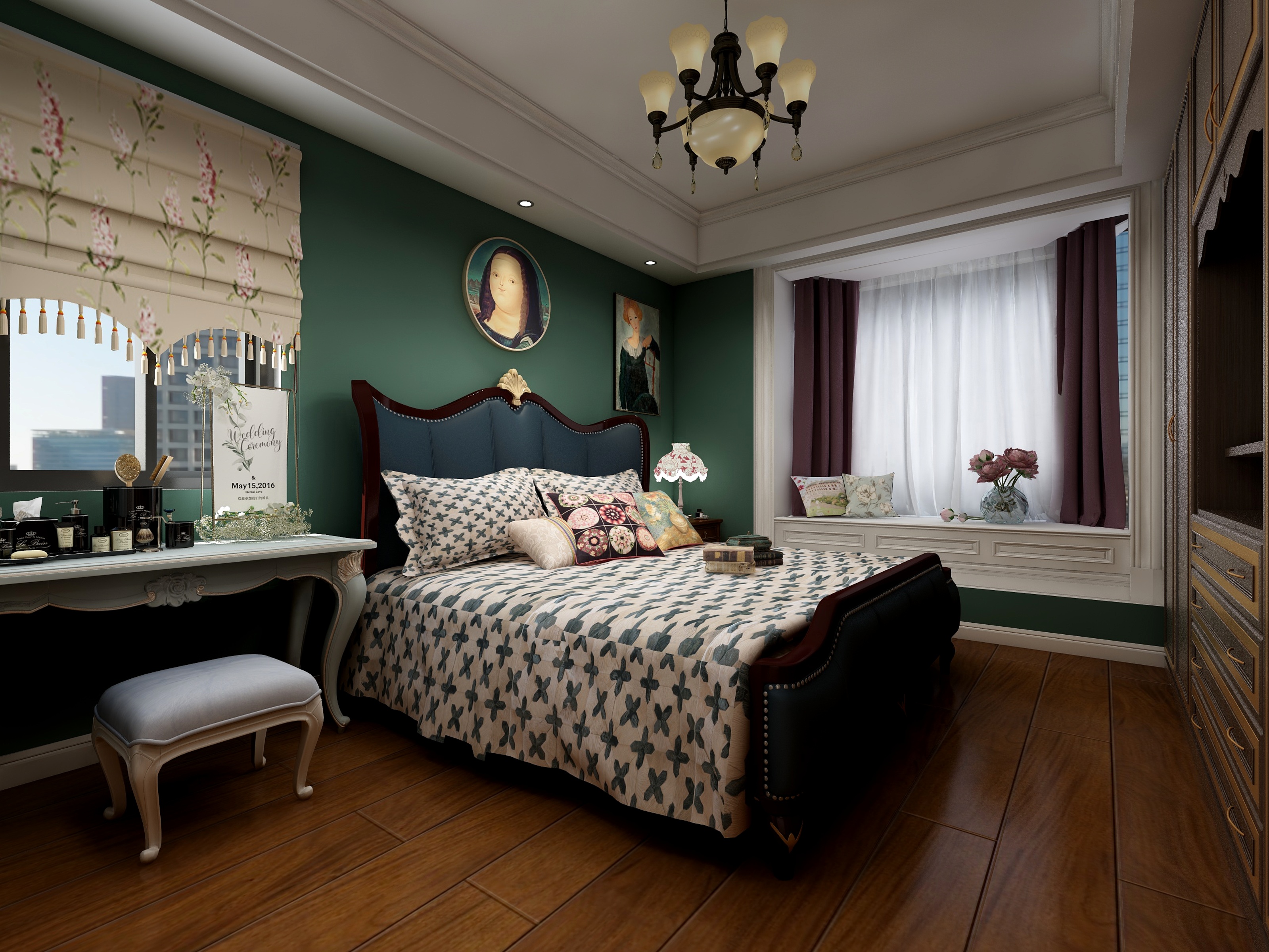 王瑛-怀旧是一种情绪一层主卧装修效果图第3张