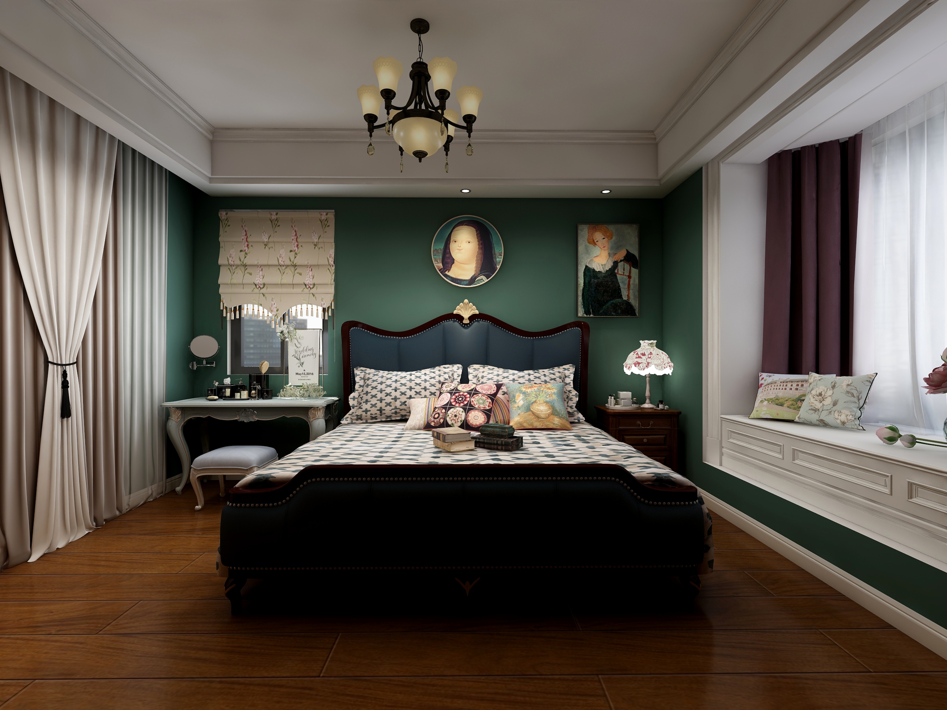 王瑛-怀旧是一种情绪一层主卧装修效果图第2张