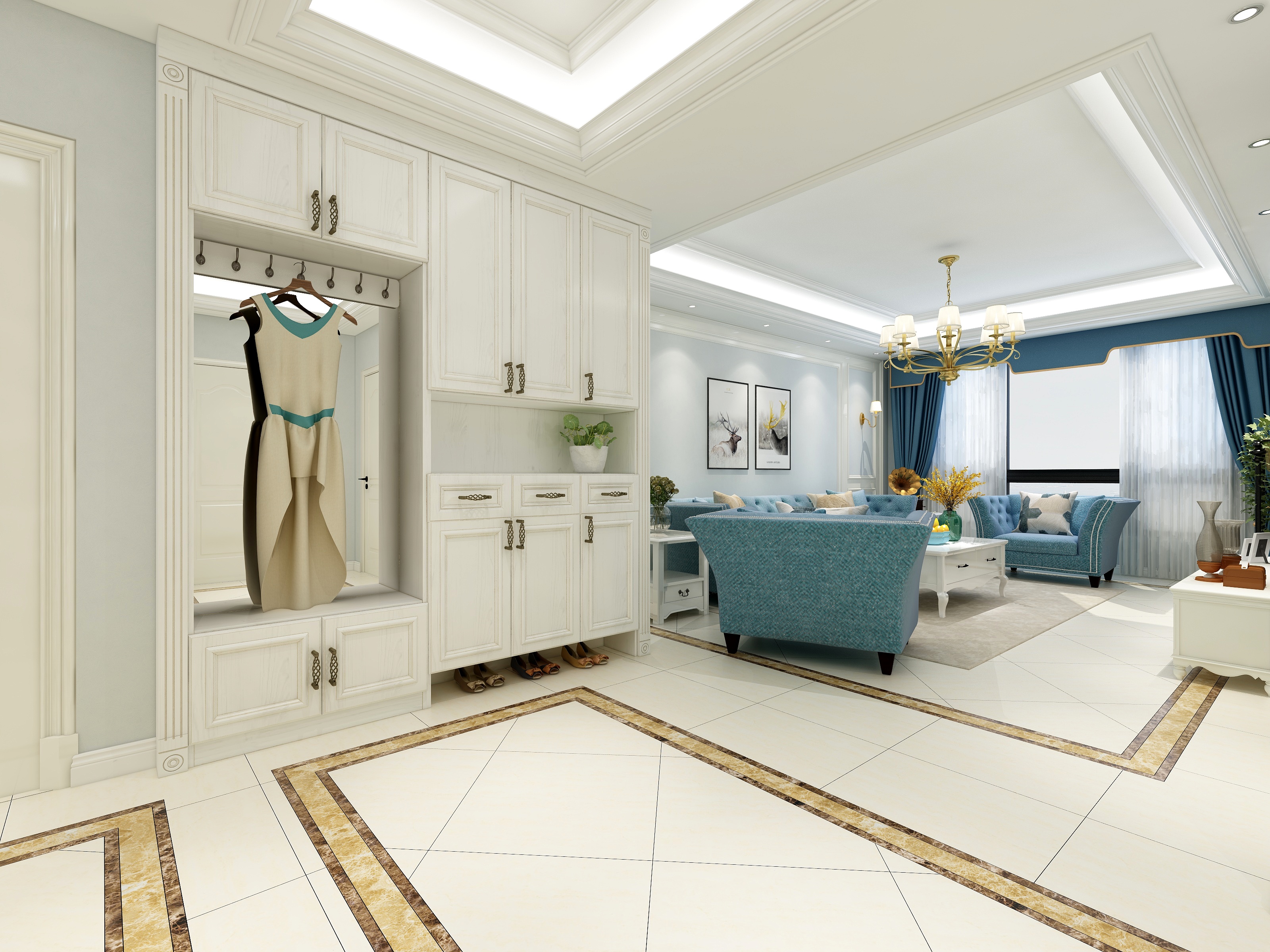 三石-中慧新城97平样板间-装修设计方案