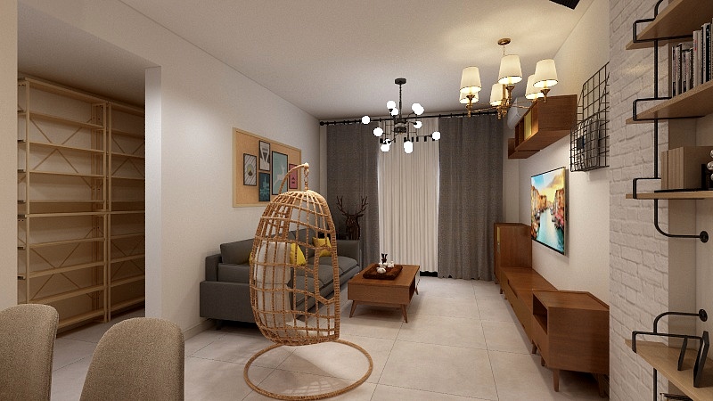 鑫筑装饰麦林楷-华家园94方原木风-装修设计方案