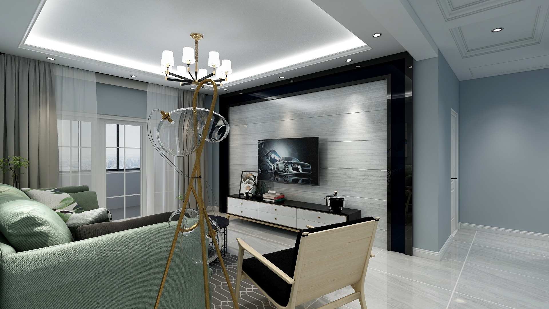 鑫牌全案装饰-水岸花园137.77㎡3#户型0312-1909-装修设计方案