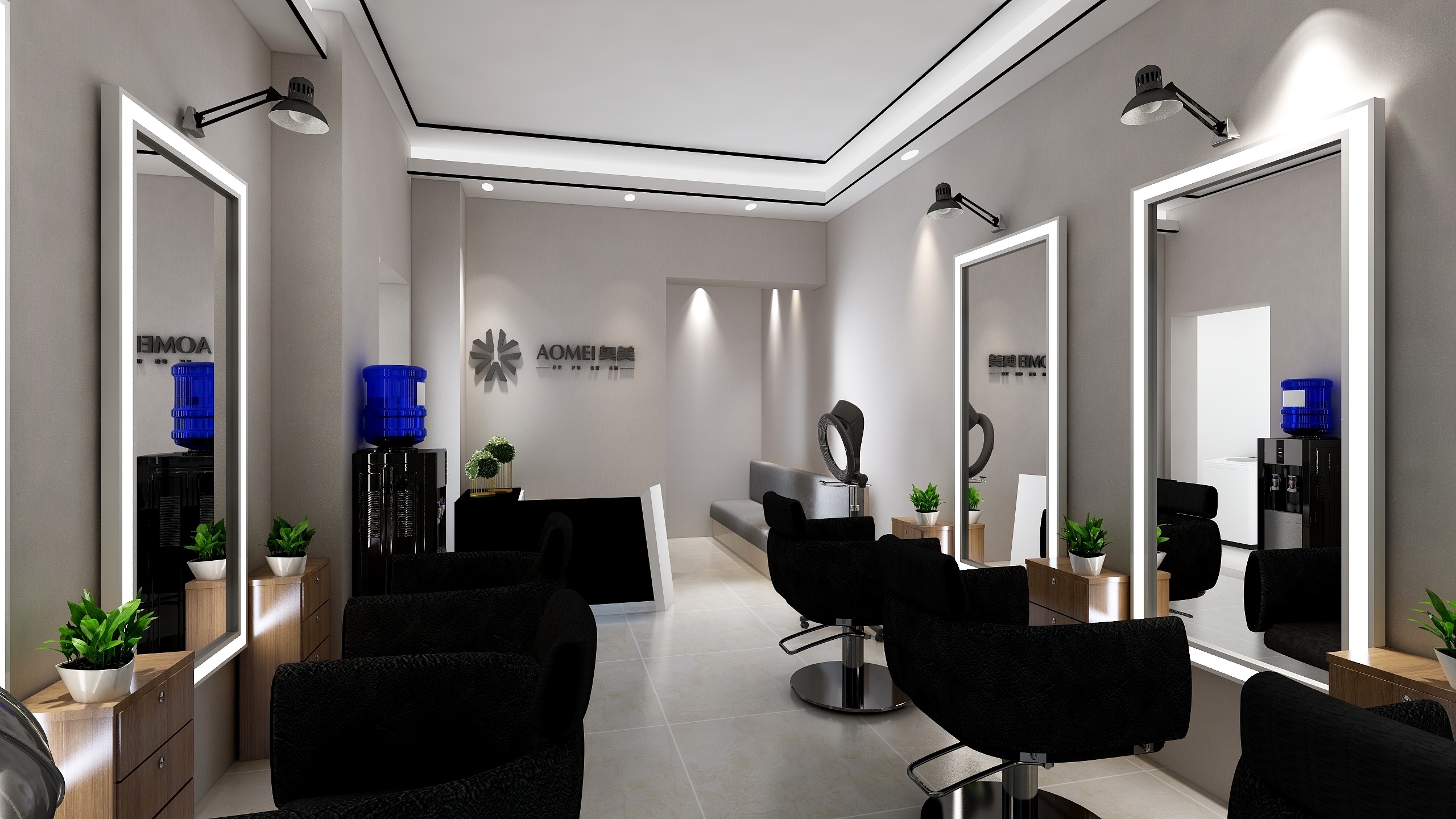 赵继珍-锦河丹堤美发理发店-装修设计方案