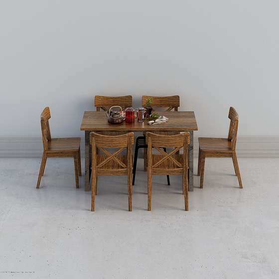 Industrial Dining Sets,Gray