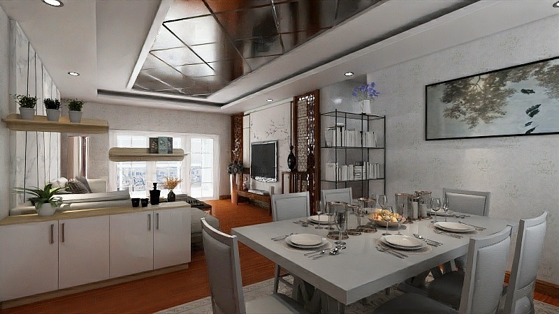 MAXSUE-神州华府二期121.59㎡A户型3室2厅2卫-装修设计方案