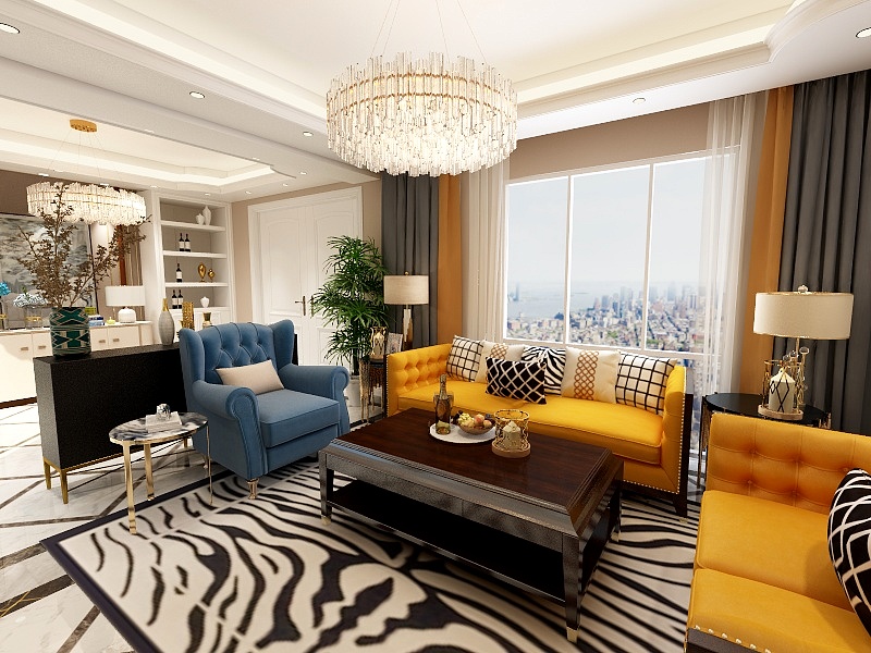 152****8038aoGR-和平上东洋楼一楼复式美式轻奢-装修设计方案