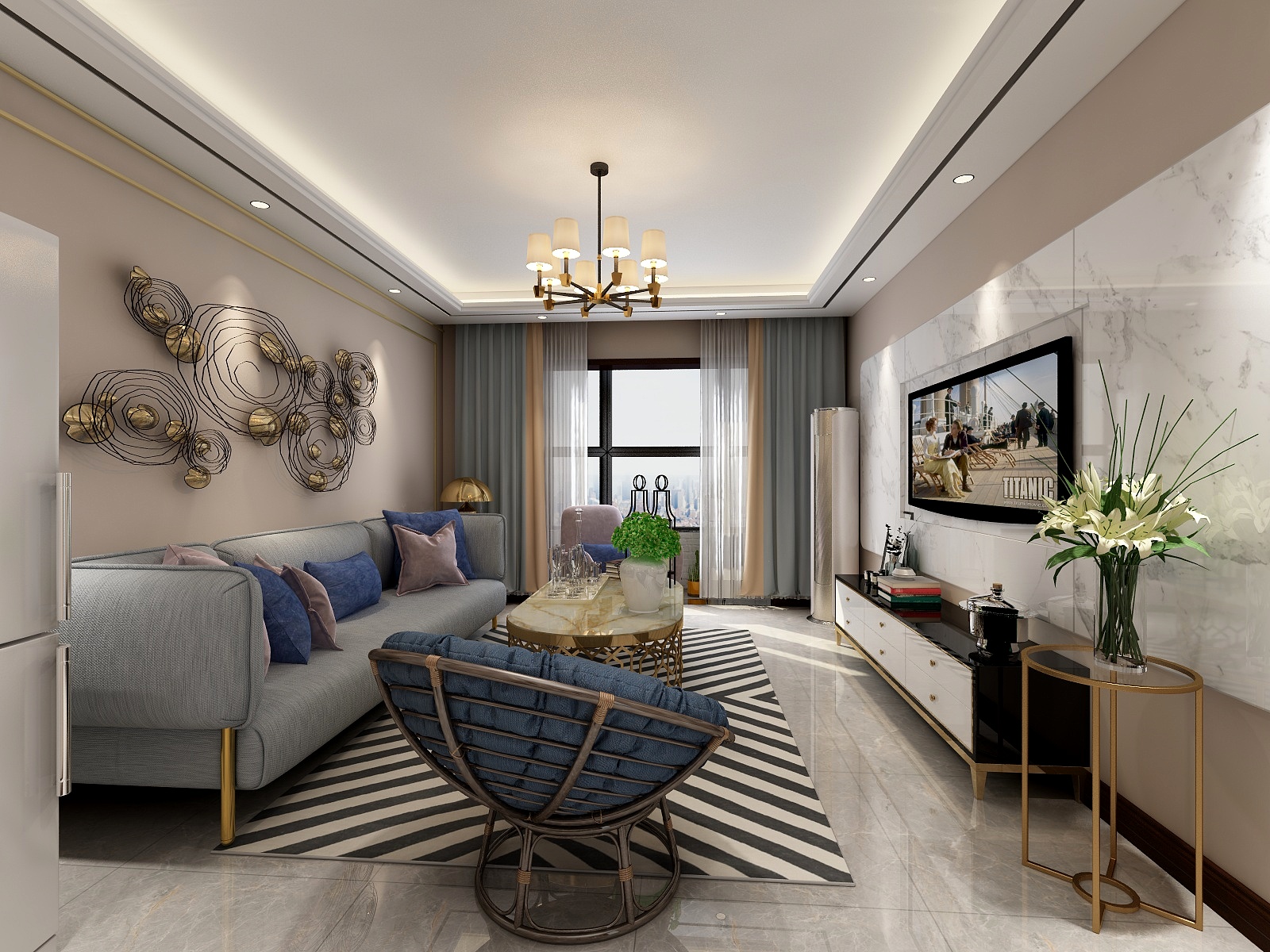 天津益德装饰-唐-现代轻奢108㎡-装修设计方案