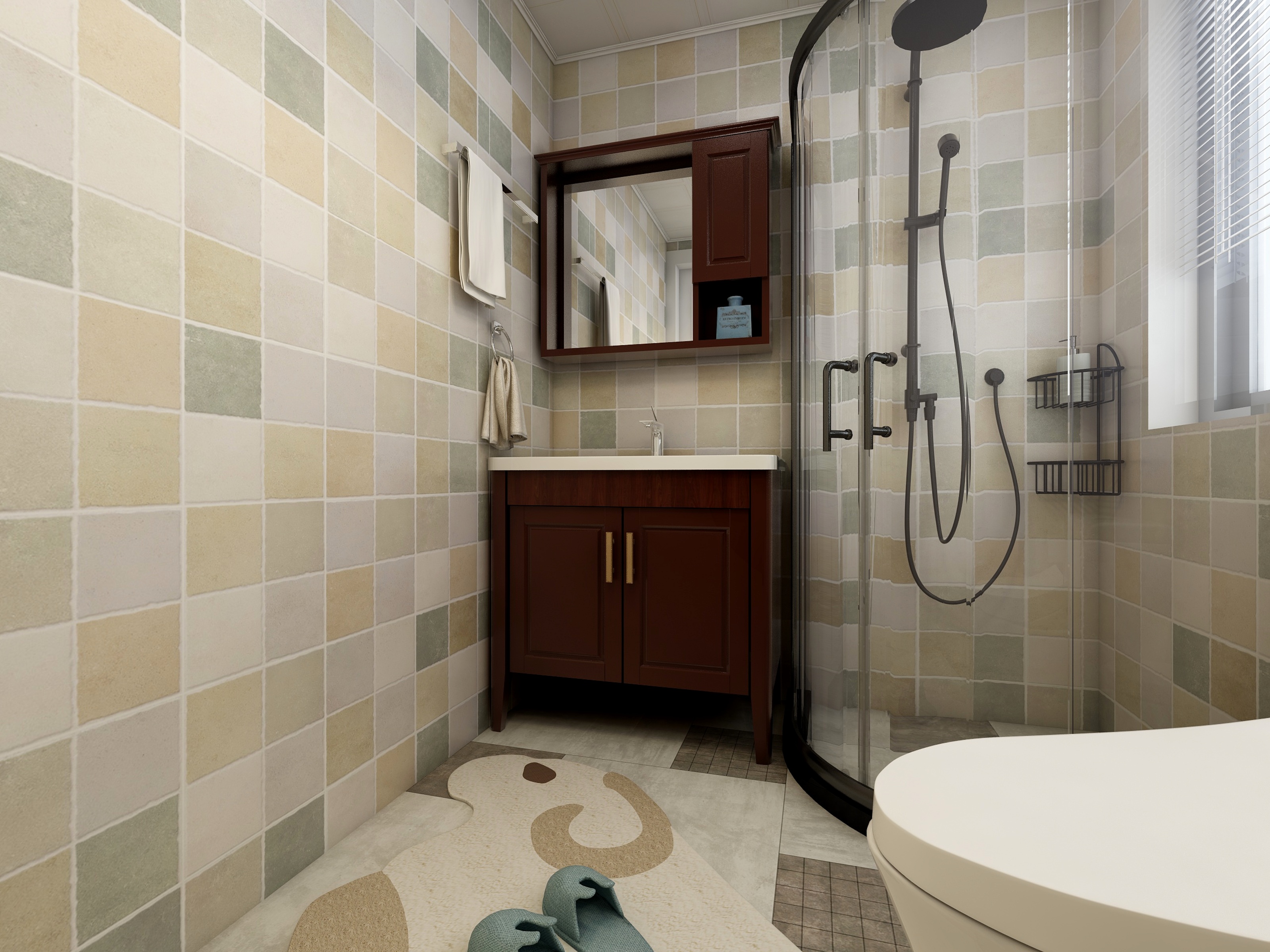 王瑛-怀旧是一种情绪一层主卫装修效果图第2张