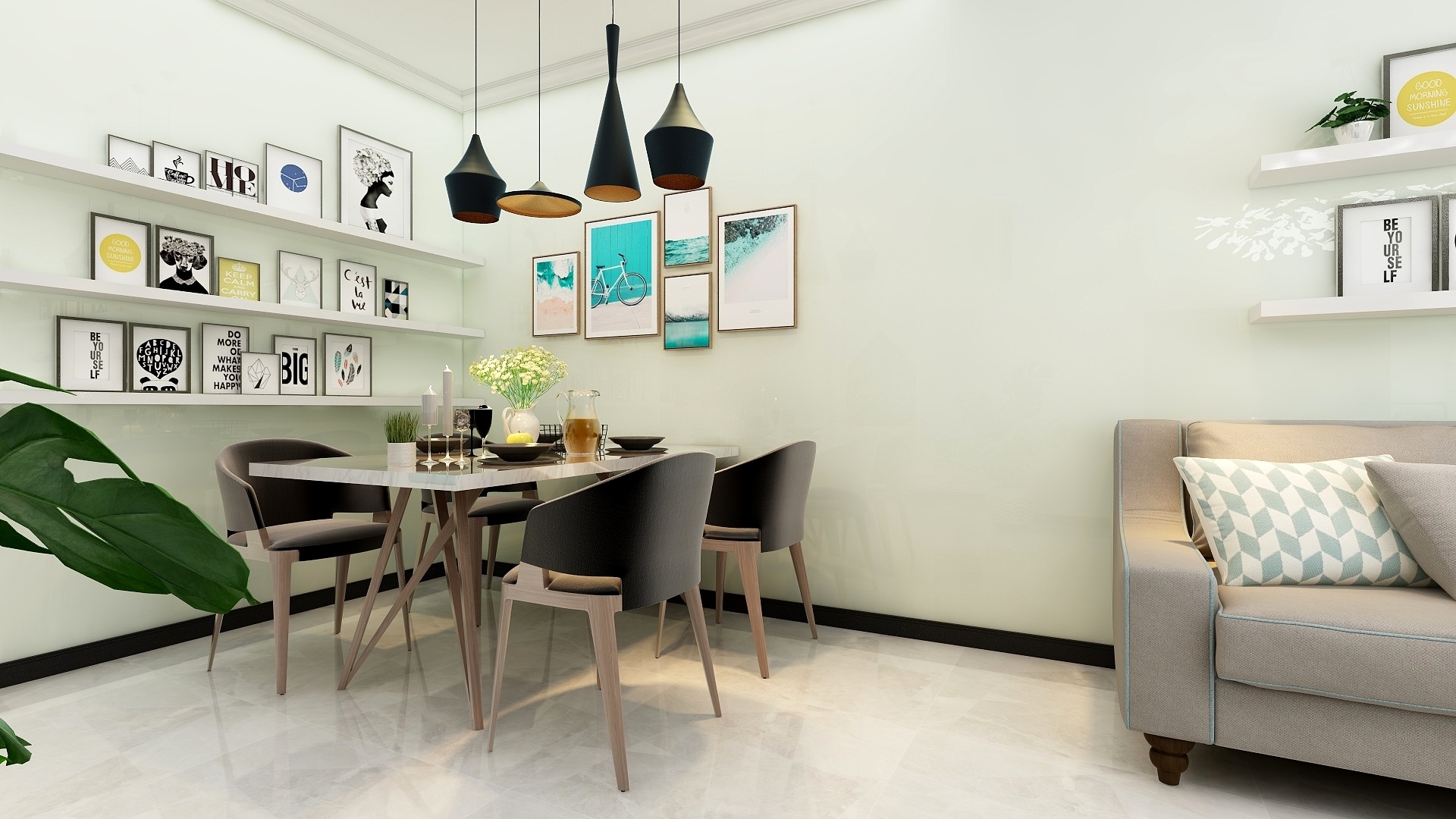 罔顾-阳光新卓朱姐88平-装修设计方案