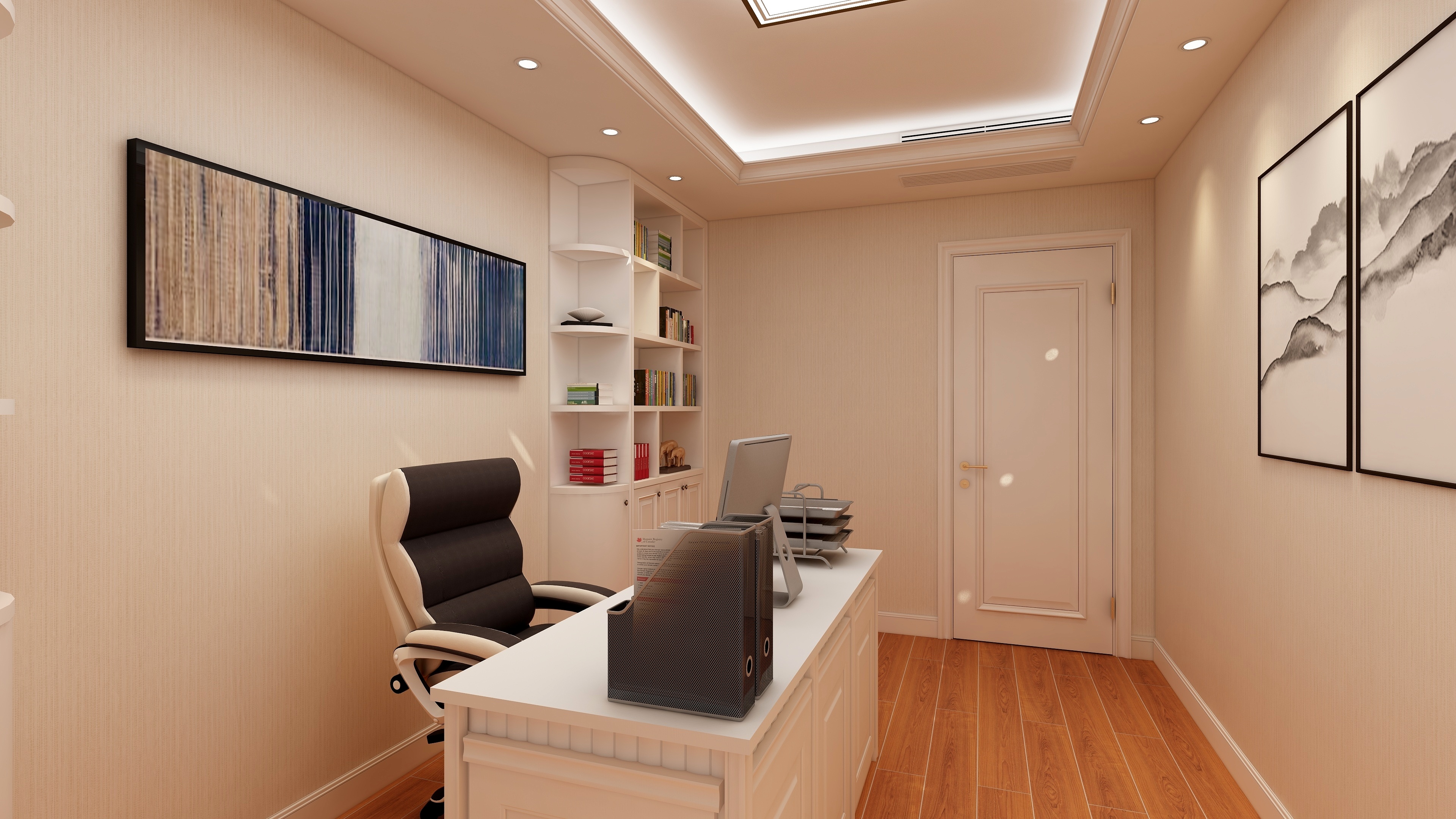 海口TATA木门-变幻-新中式三居装修效果图