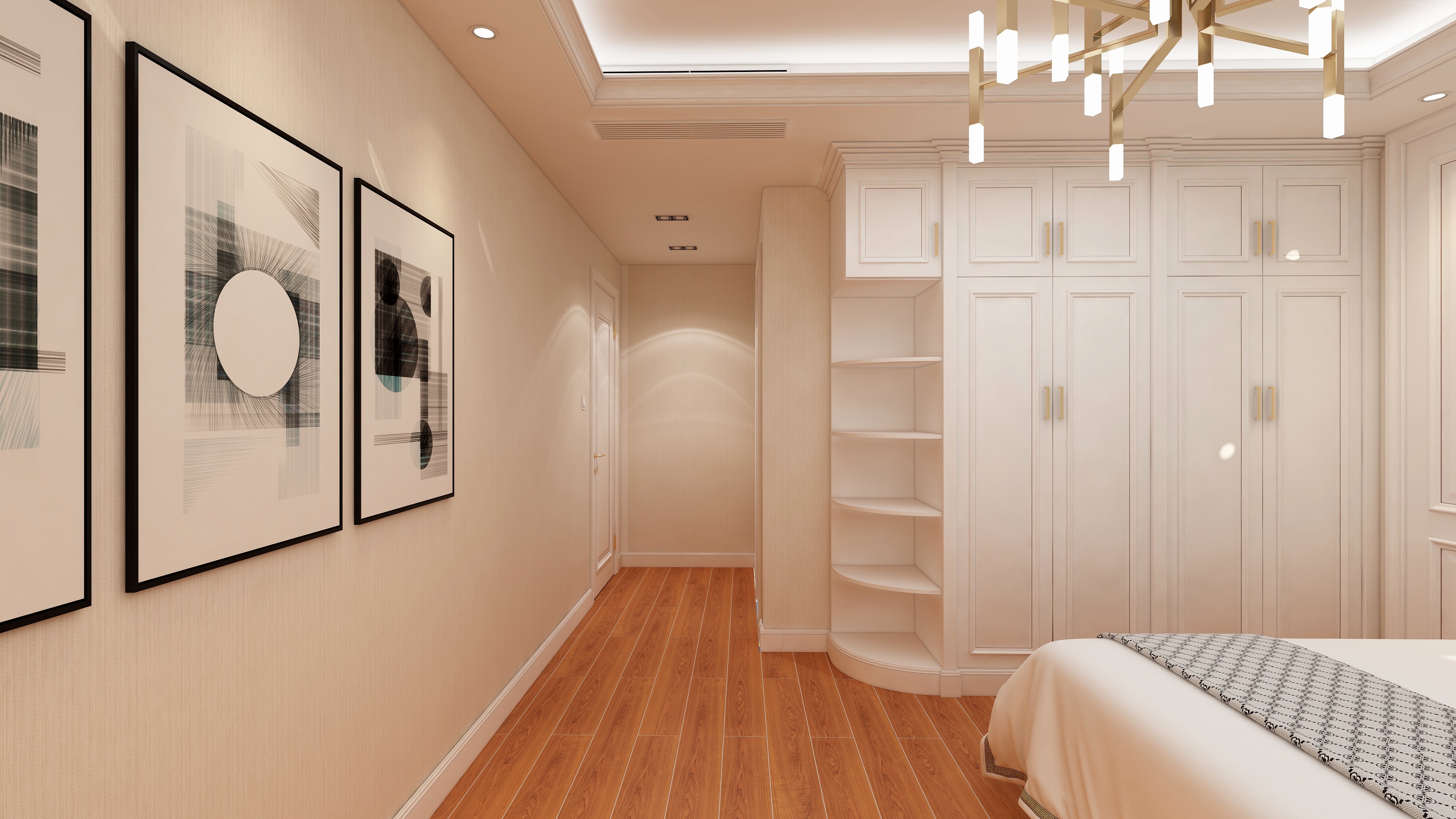 海口TATA木门-变幻-新中式三居一层主卧装修效果图第2张