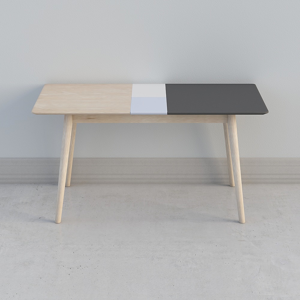 优梵艺术Gemini简约现代实木脚个性餐桌创意时尚小户型餐厅吃饭桌3D模型