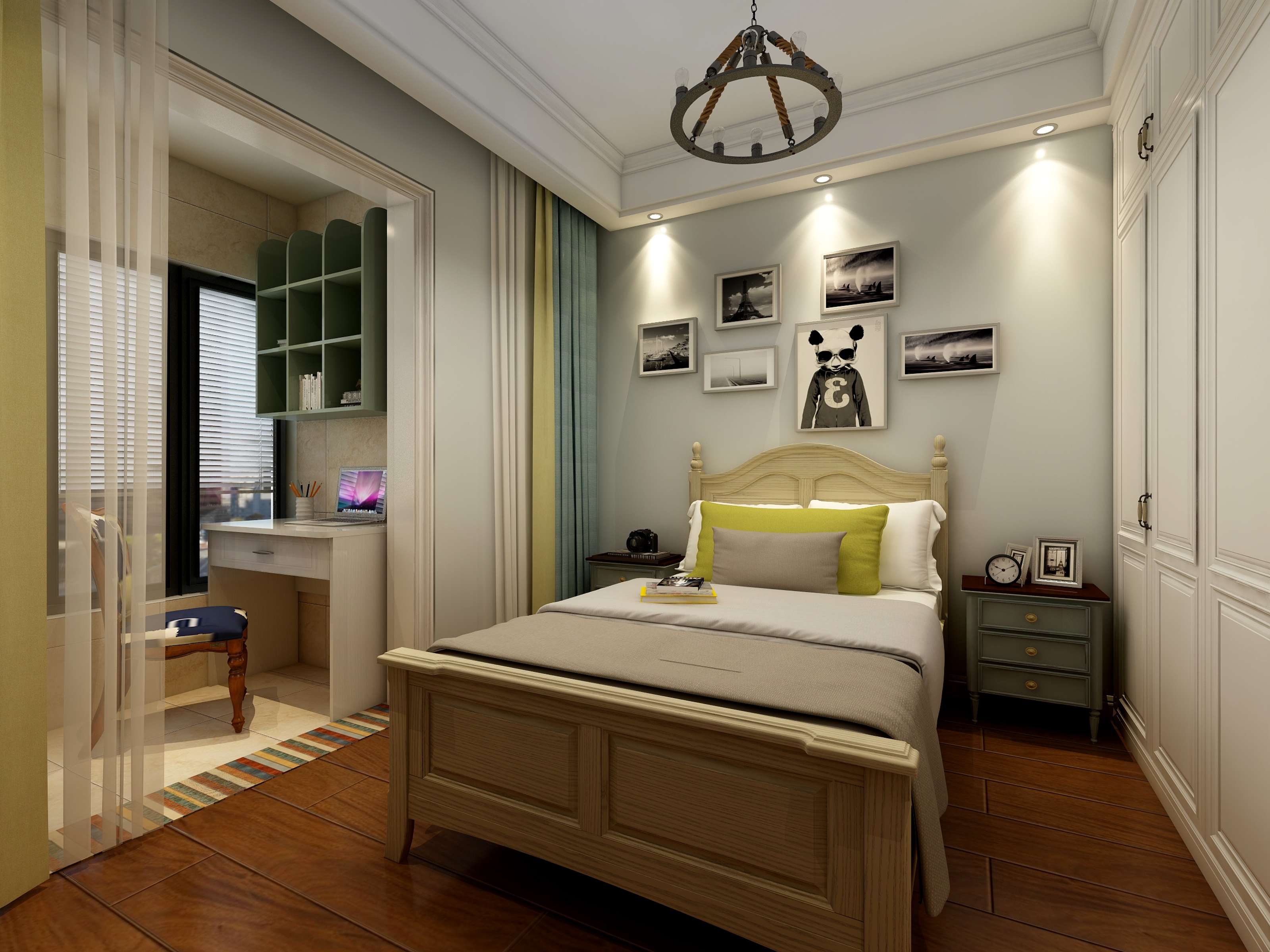 王瑛-怀旧是一种情绪一层次卧装修效果图第1张