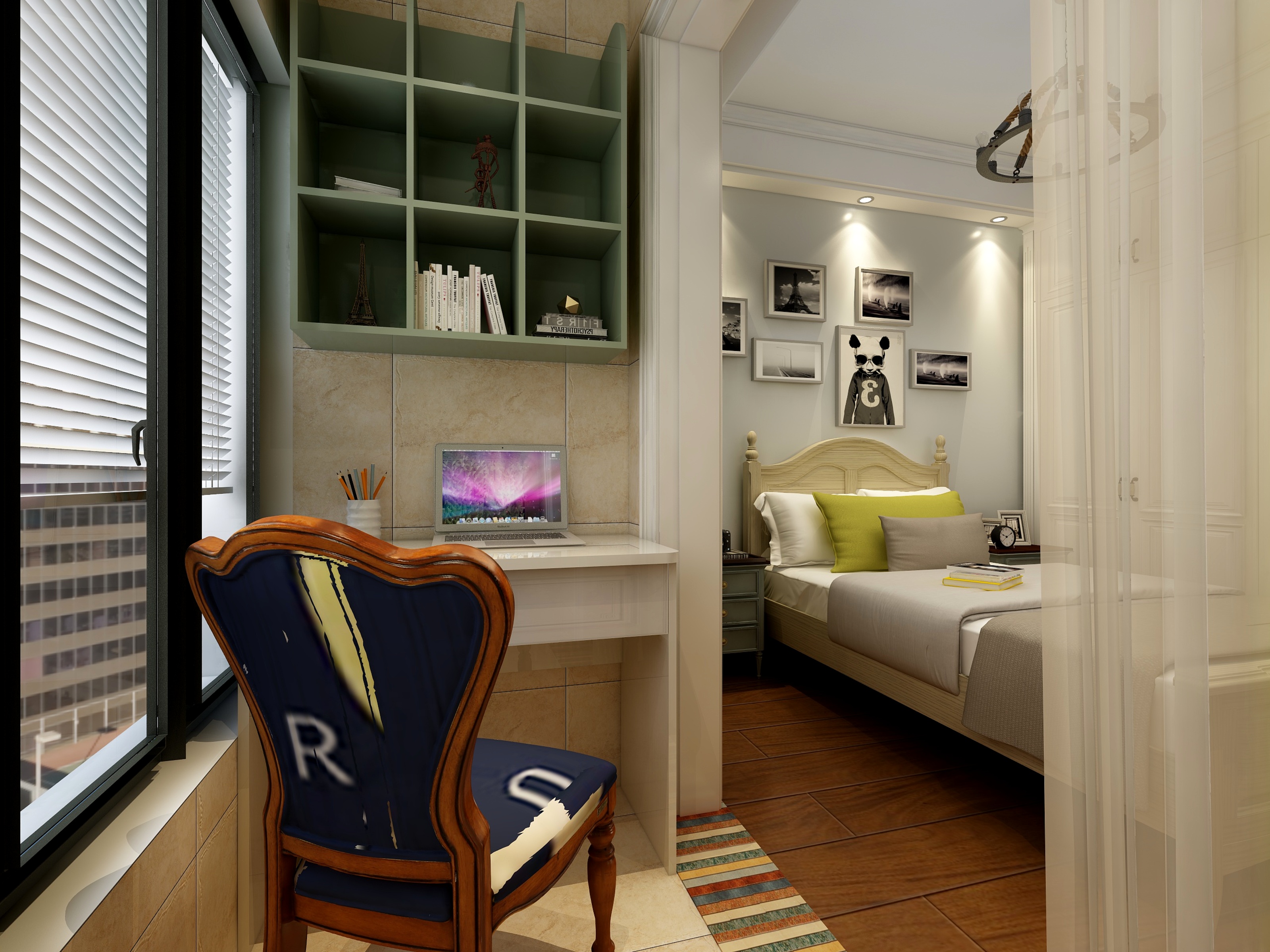 王瑛-怀旧是一种情绪一层次卧阳台装修效果图第1张