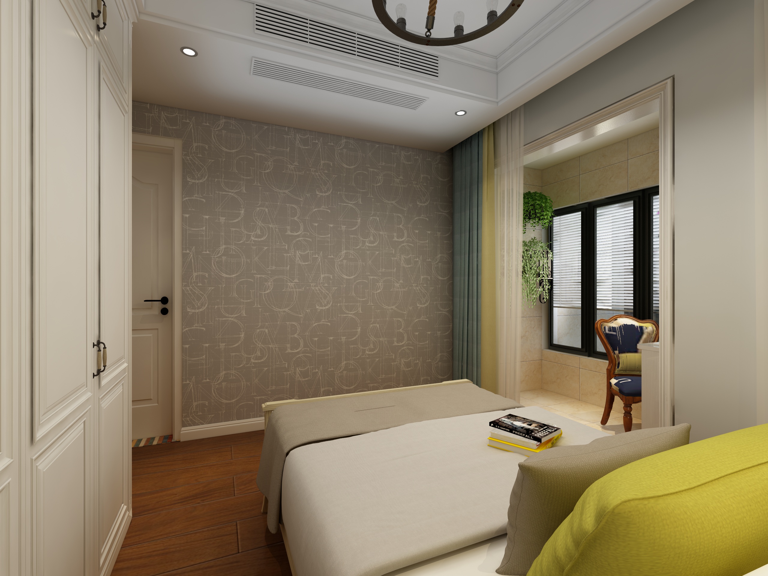 王瑛-怀旧是一种情绪一层次卧装修效果图第2张