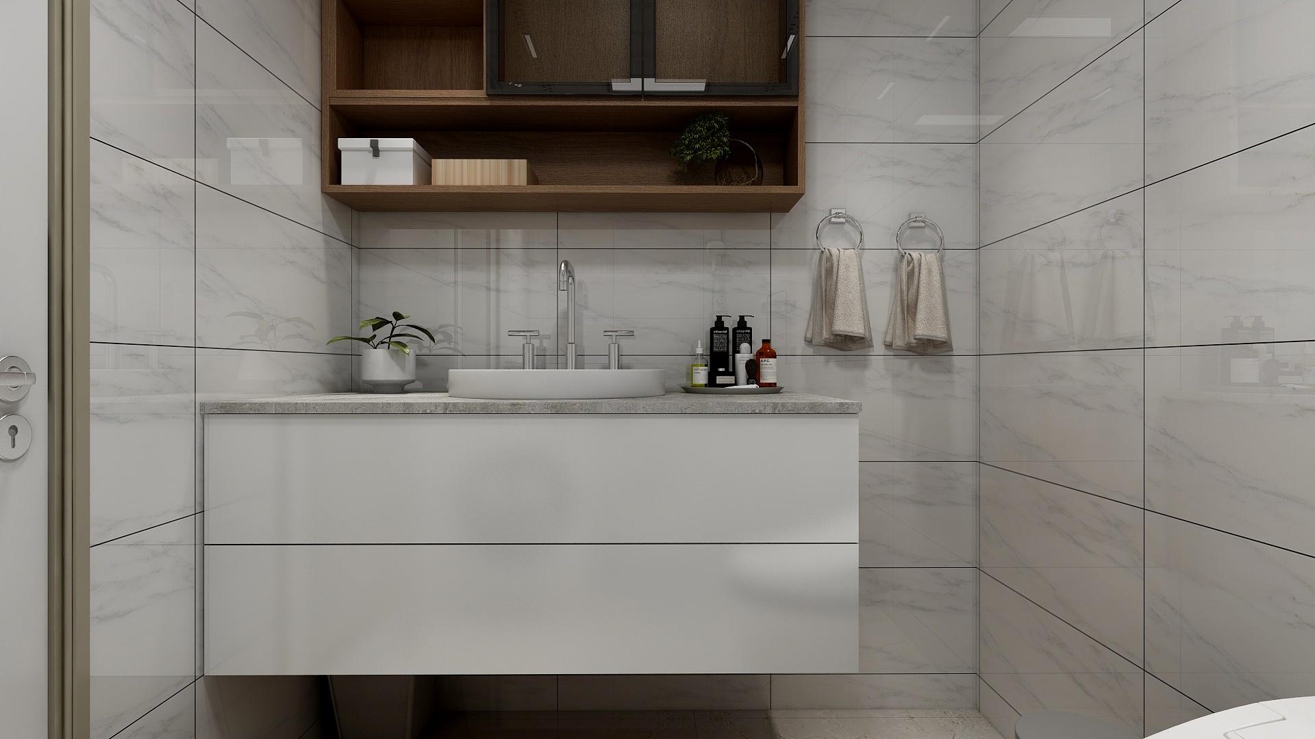 吉林长春侯崇利-89㎡美式两居一层卫生间装修效果图第2张