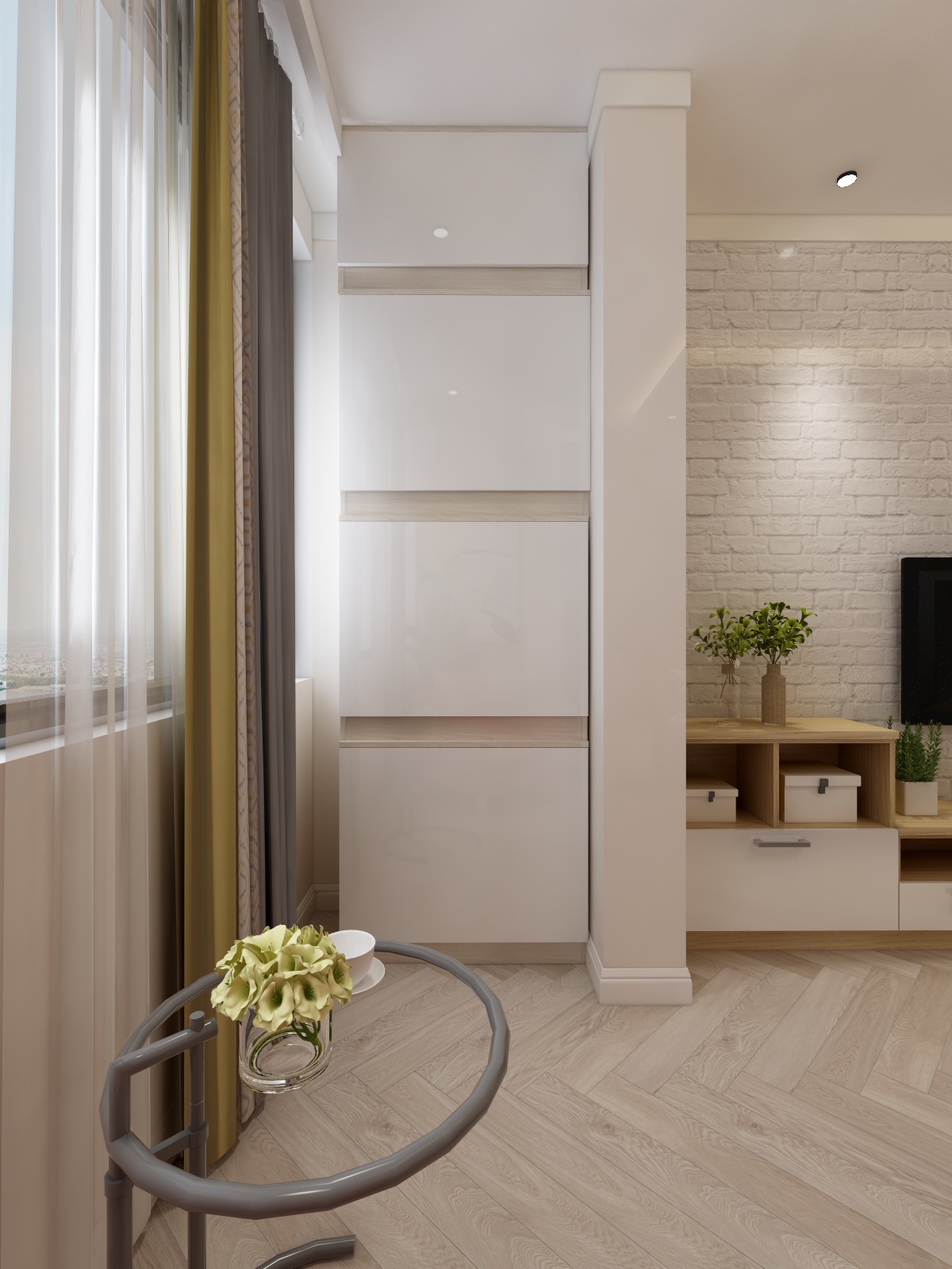 林涵勉-83㎡北欧两居一层卧室装修效果图第5张