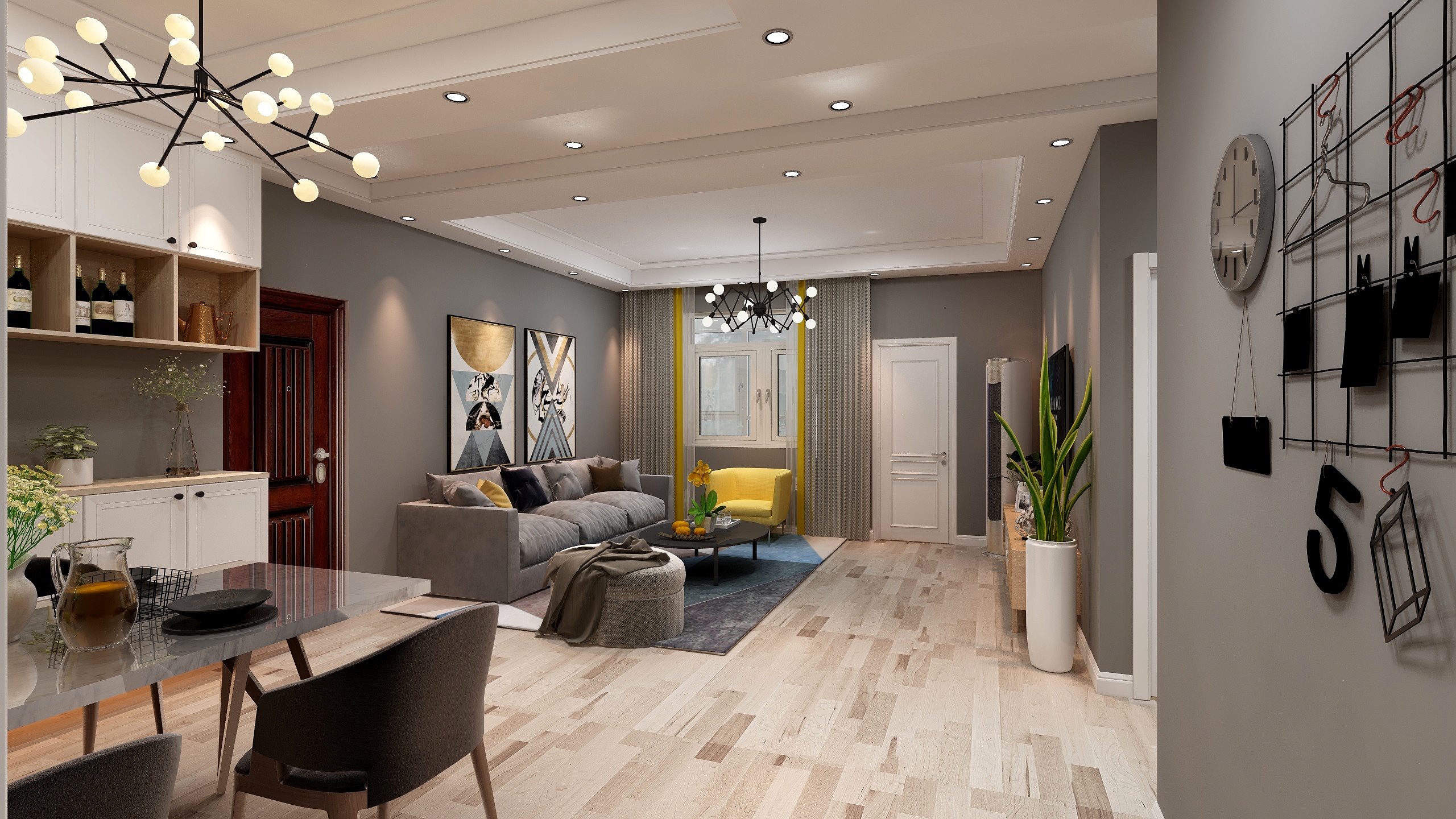 名门整装-139方北欧三居装修效果图