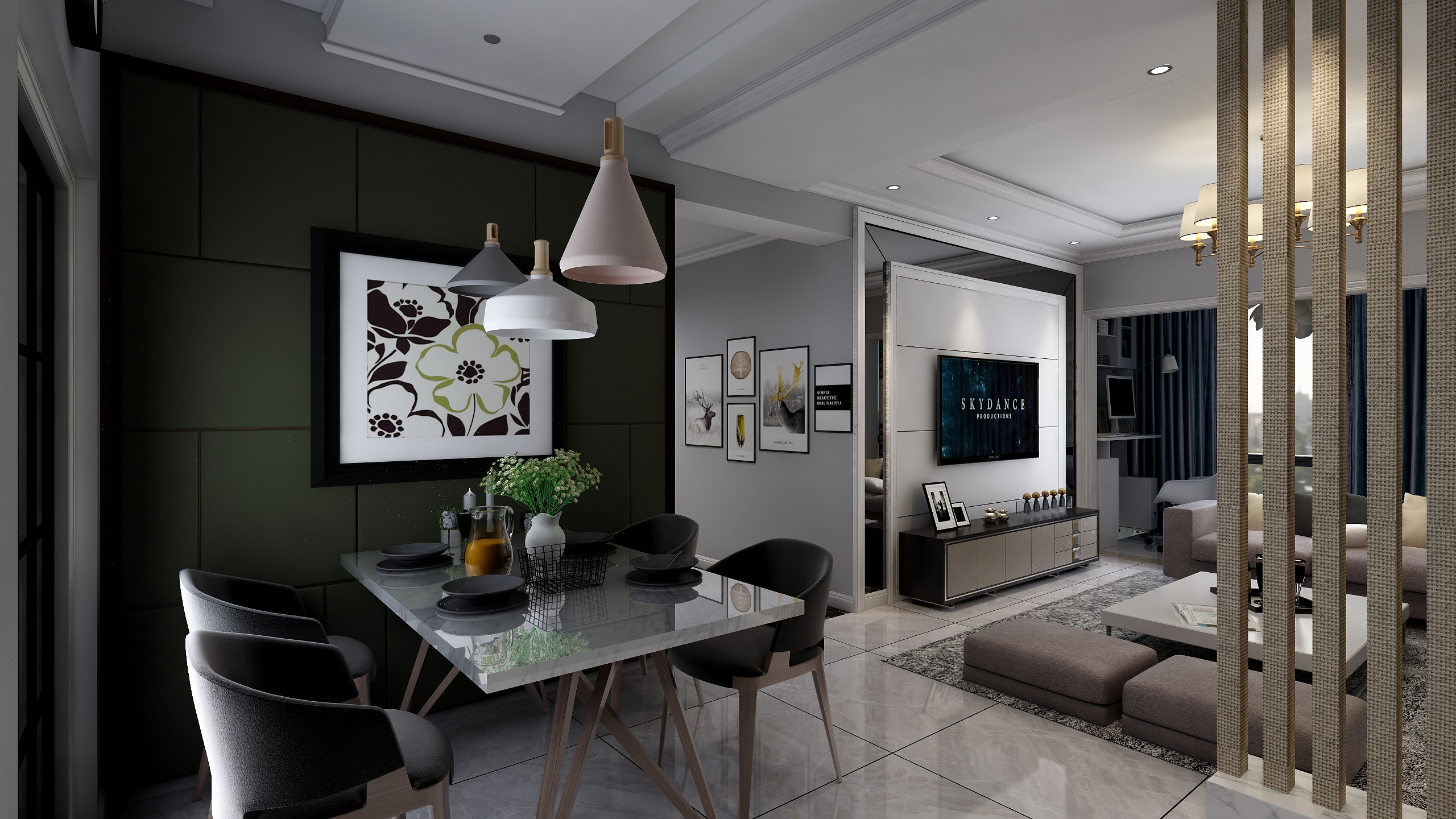 严腾霄-力扬时代100.32㎡一期4栋标准层F3户型3室3厅2卫1厨-副本-装修设计方案